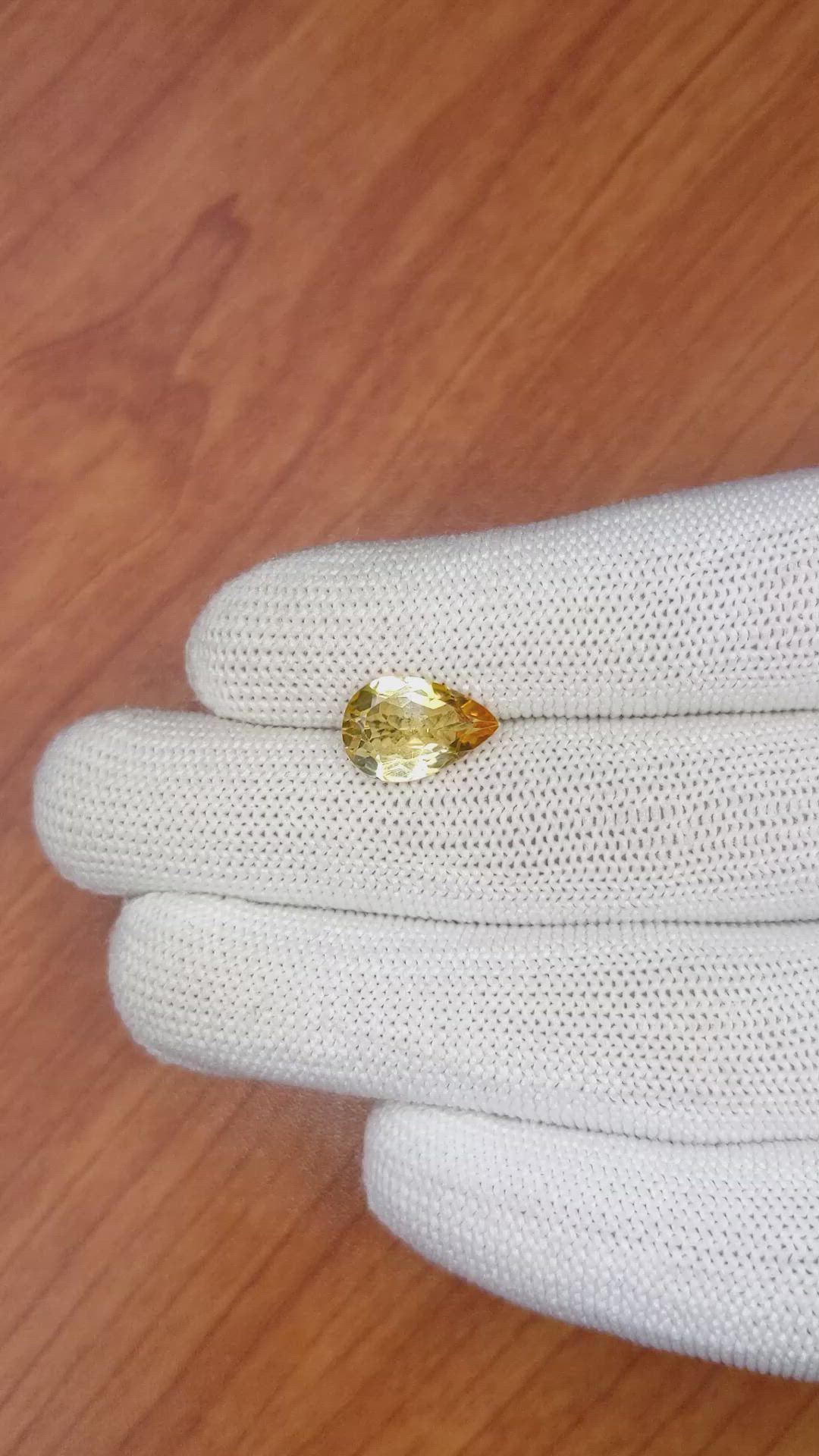 2.74 Ct. Citrine from Ceylon (Sri Lanka) Size Video