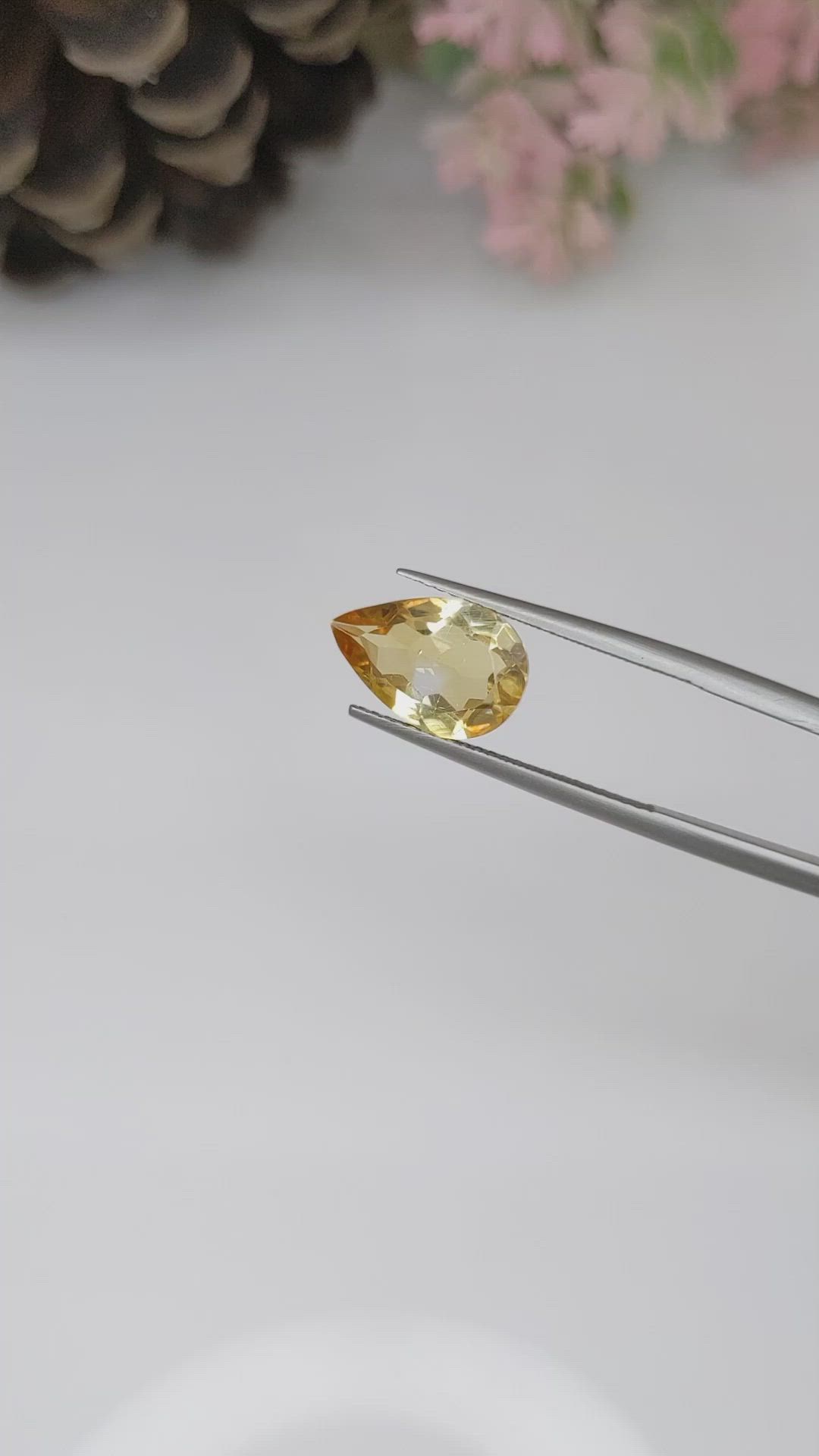 2.74 Ct. Citrine from Ceylon (Sri Lanka) Size Video