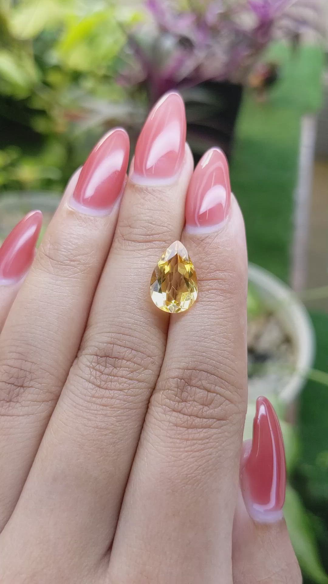 3.44 Ct. Citrine from Ceylon (Sri Lanka) Size Video