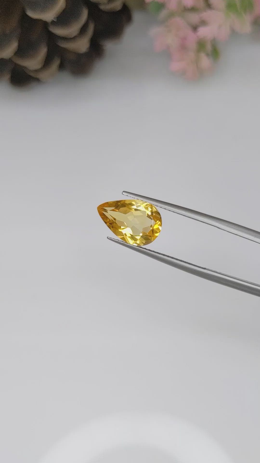 3.44 Ct. Citrine from Ceylon (Sri Lanka) Size Video