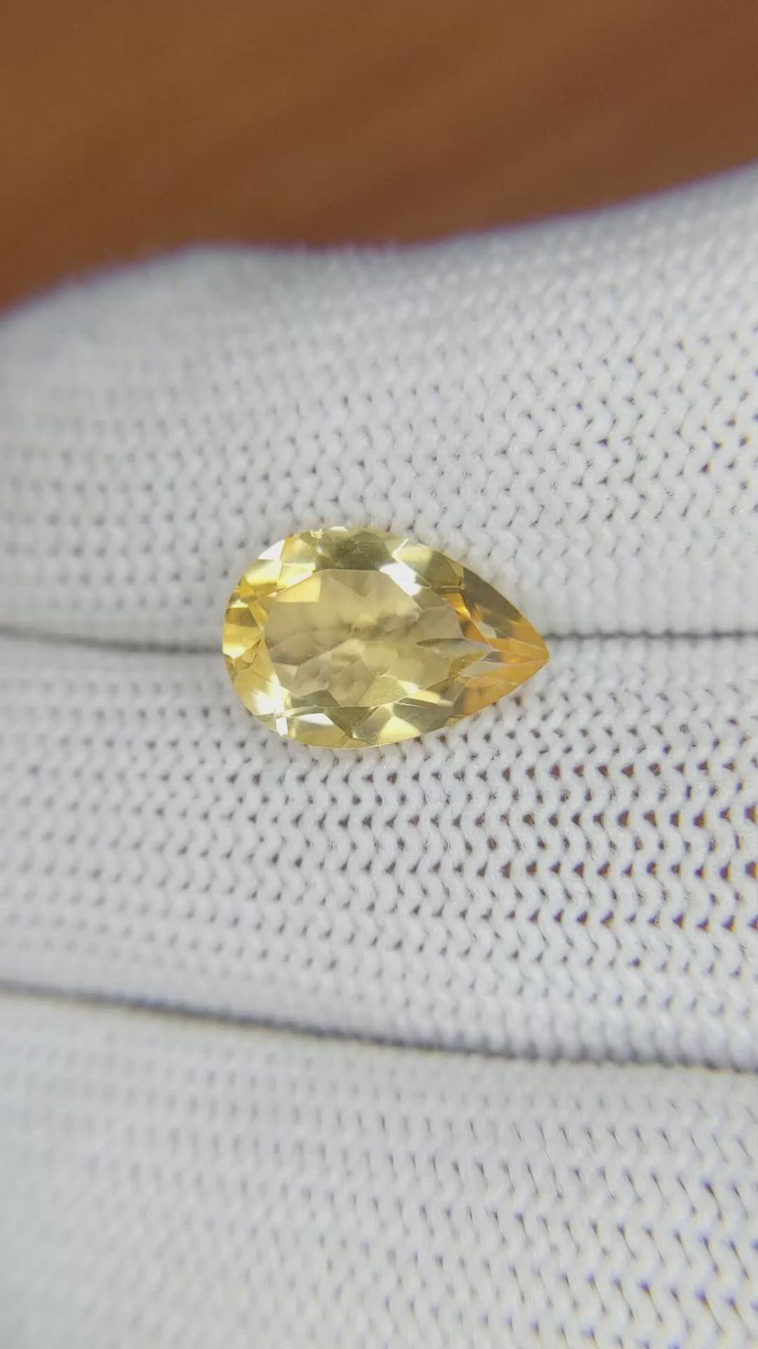 3.10 Ct. Citrine from Ceylon (Sri Lanka) Size Video