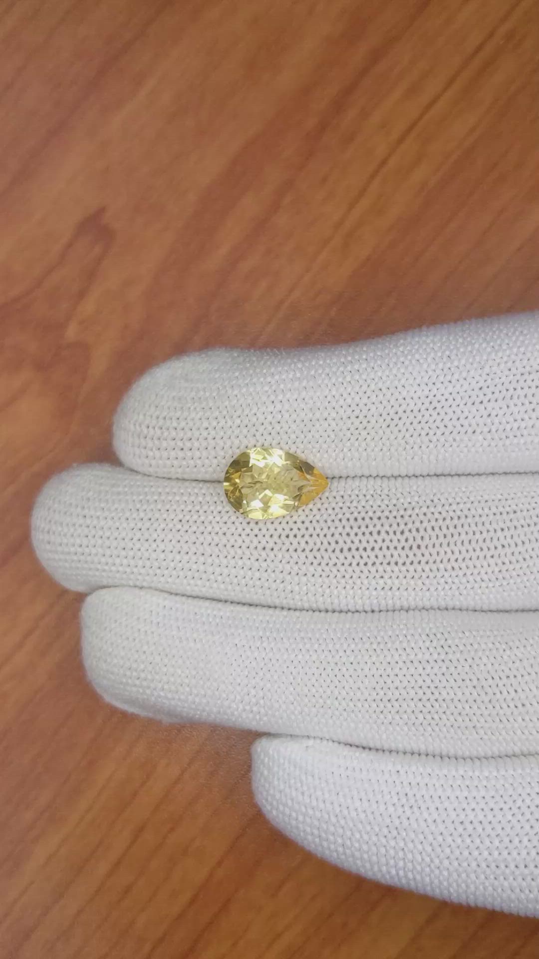 3.10 Ct. Citrine from Ceylon (Sri Lanka) Size Video