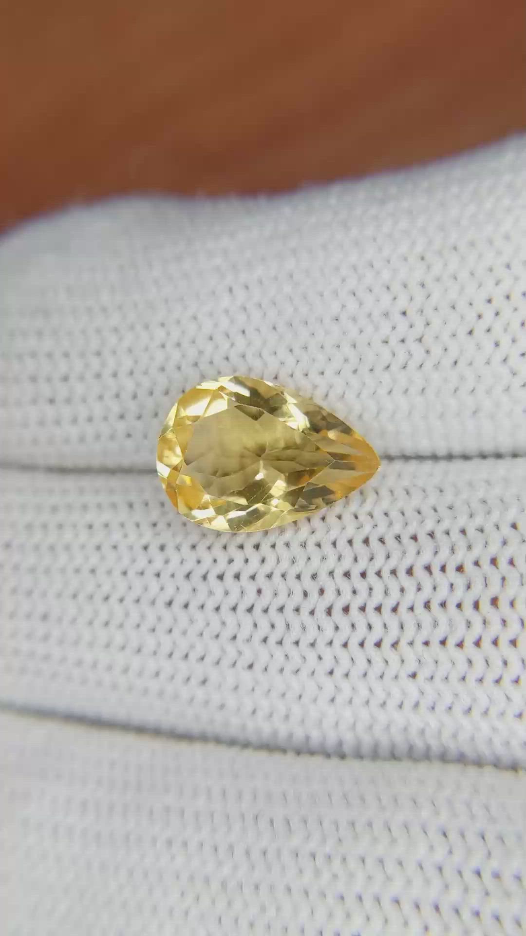 3.18 Ct. Citrine from Ceylon (Sri Lanka) Size Video