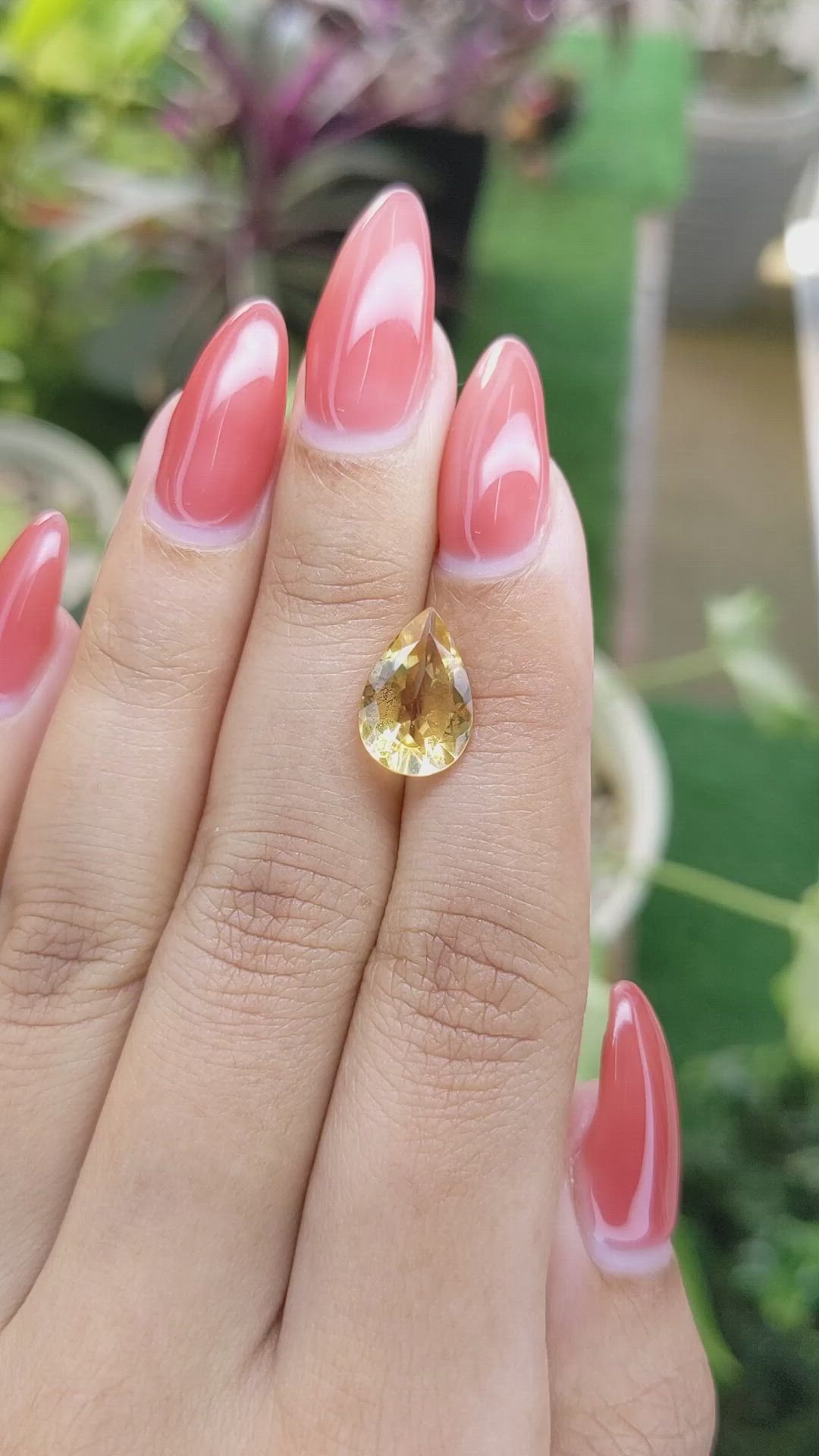 2.82 Ct. Citrine from Ceylon (Sri Lanka) Size Video