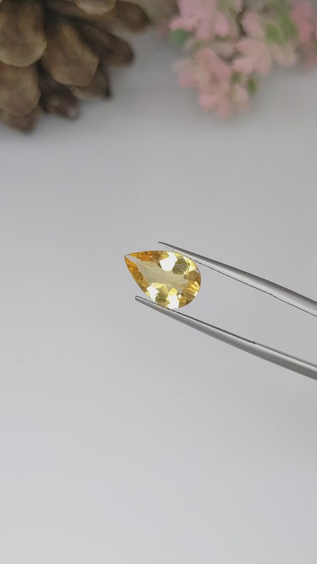 2.82 Ct. Citrine from Ceylon (Sri Lanka) Size Video