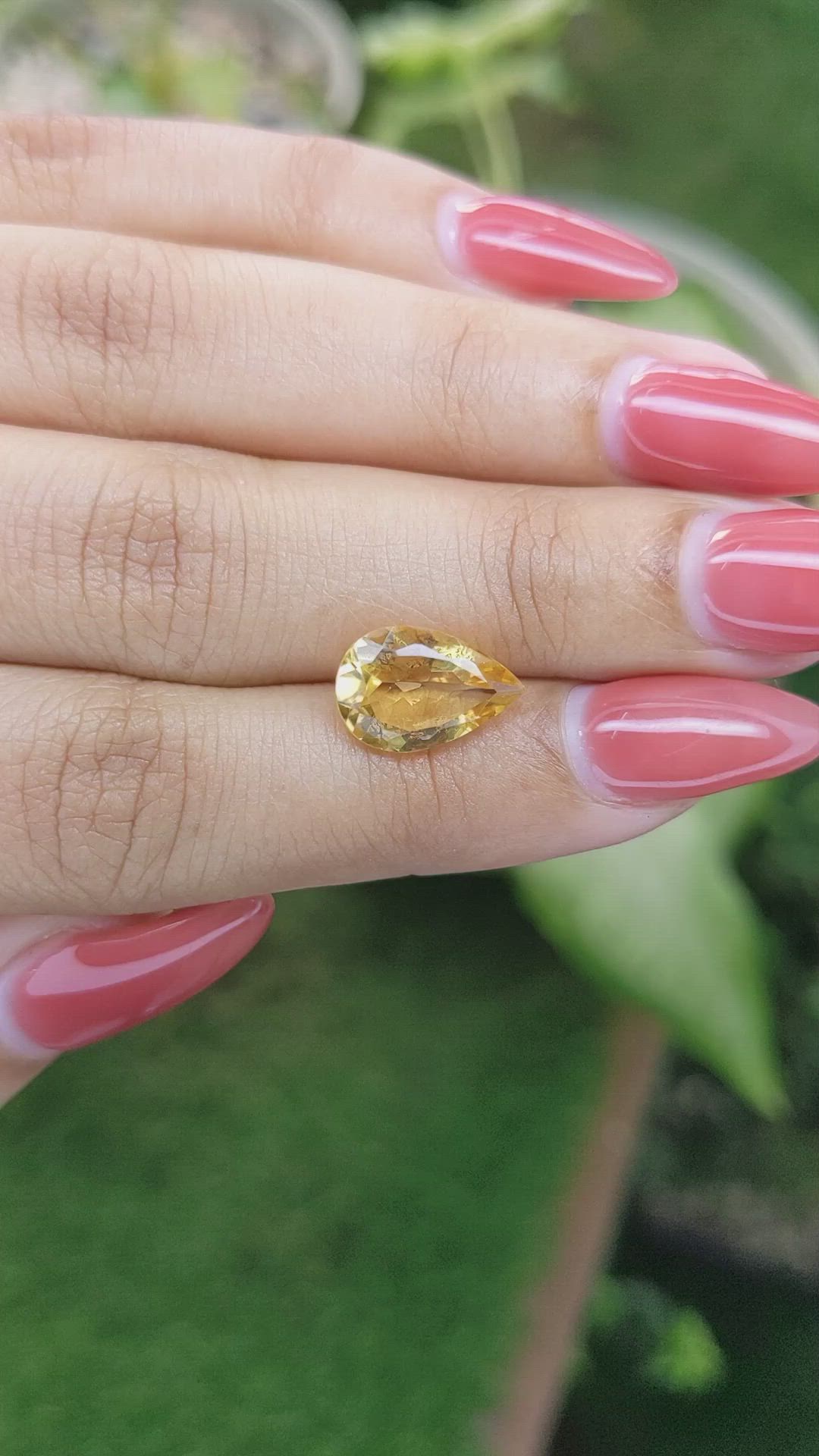 2.82 Ct. Citrine from Ceylon (Sri Lanka) Size Video