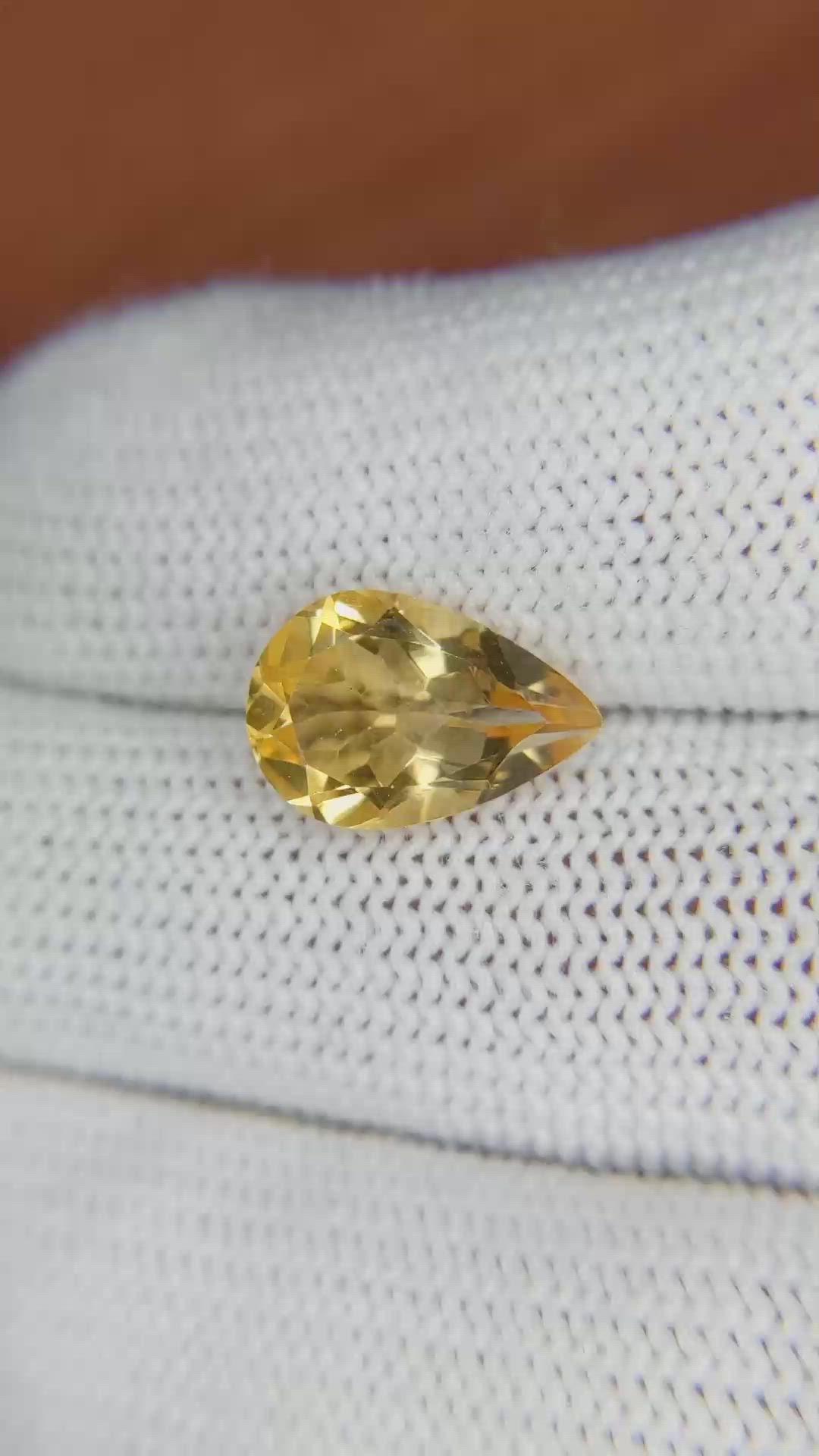 3.12 Ct. Citrine from Ceylon (Sri Lanka) Size Video
