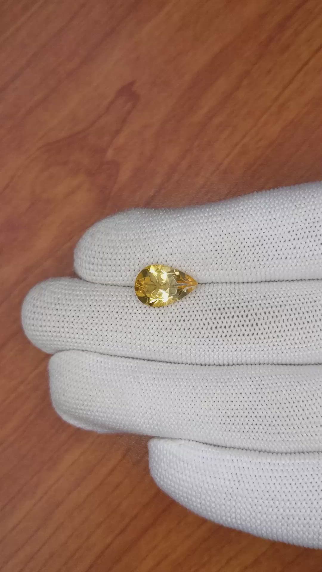 3.12 Ct. Citrine from Ceylon (Sri Lanka) Size Video
