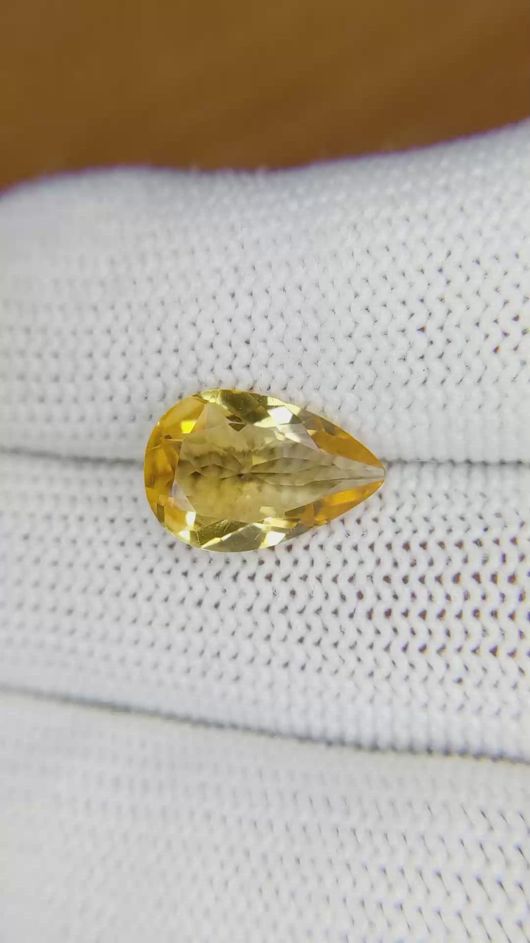 2.99 Ct. Citrine from Ceylon (Sri Lanka) Size Video