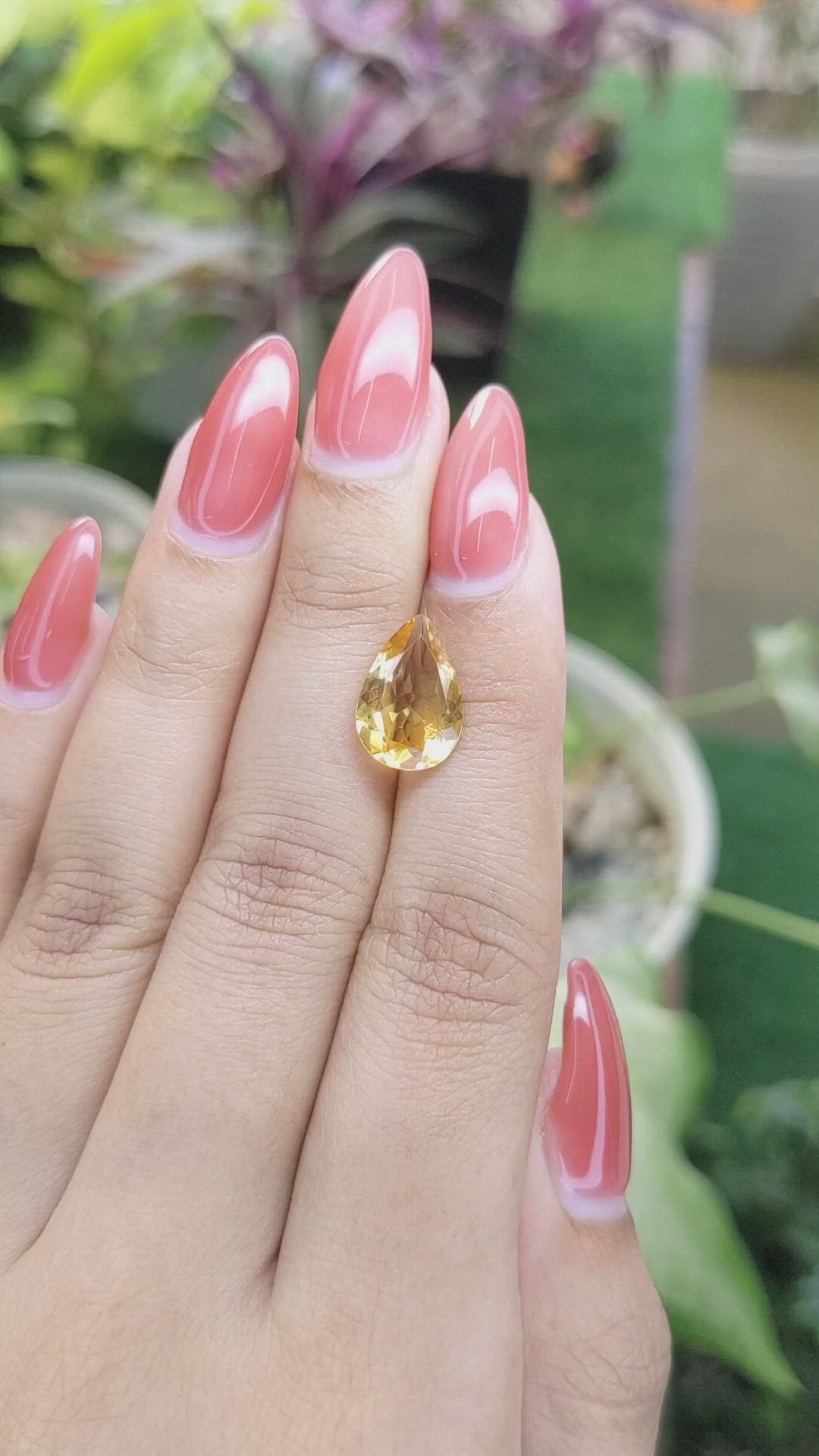 2.99 Ct. Citrine from Ceylon (Sri Lanka) Size Video