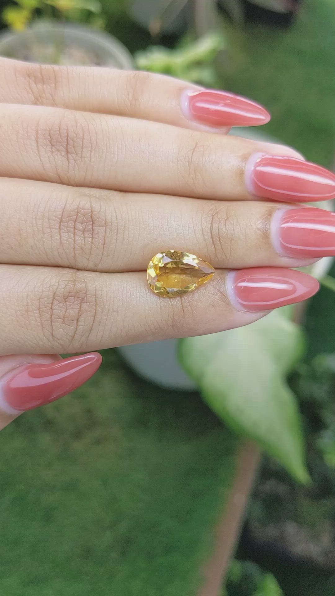 2.99 Ct. Citrine from Ceylon (Sri Lanka) Size Video