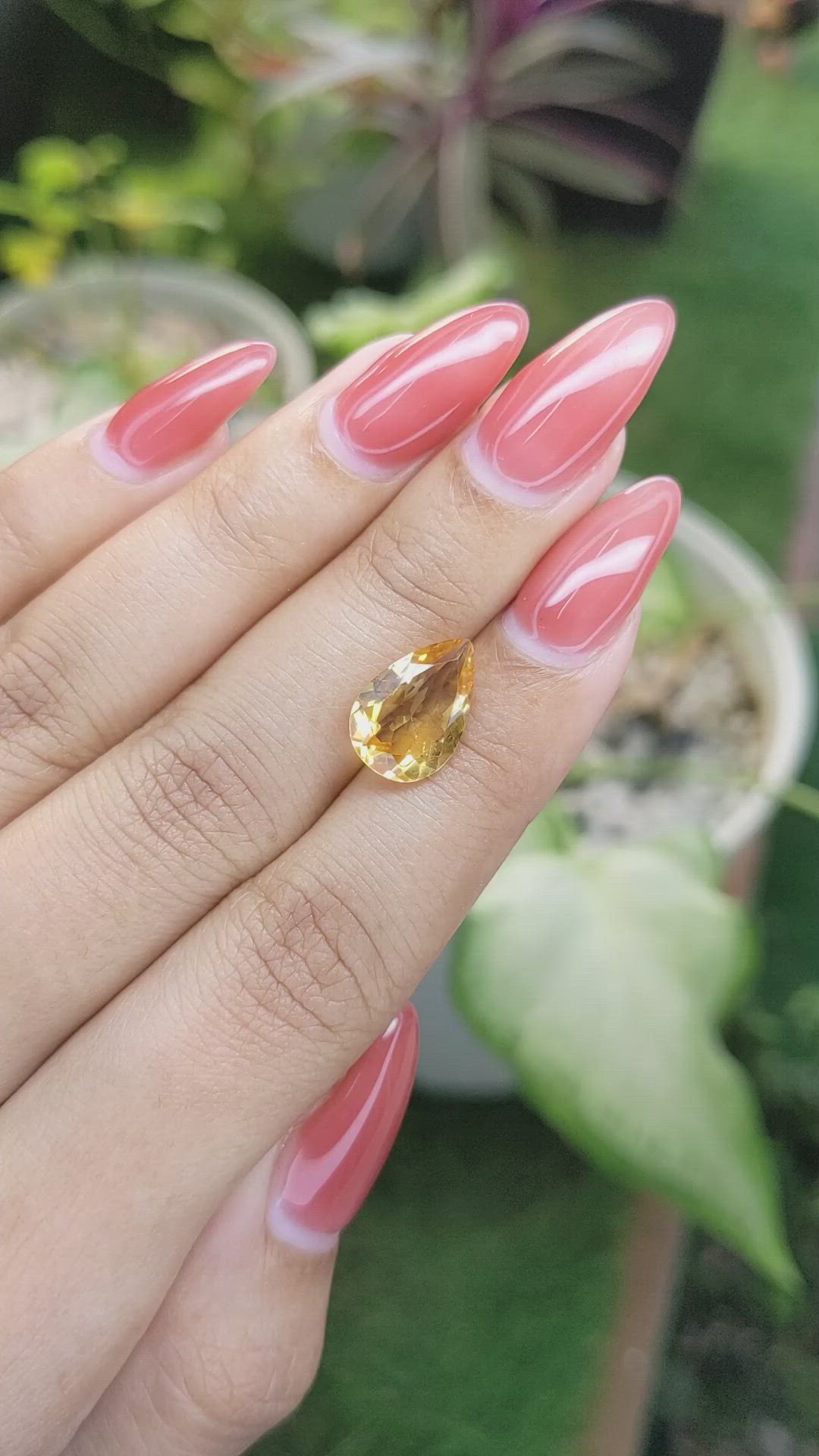 2.99 Ct. Citrine from Ceylon (Sri Lanka) Size Video