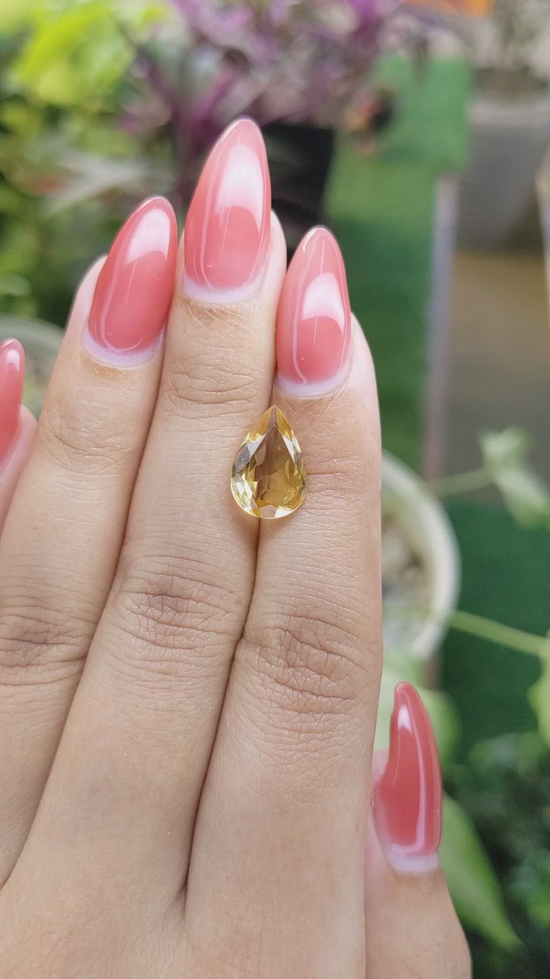 2.60 Ct. Citrine from Ceylon (Sri Lanka) Size Video