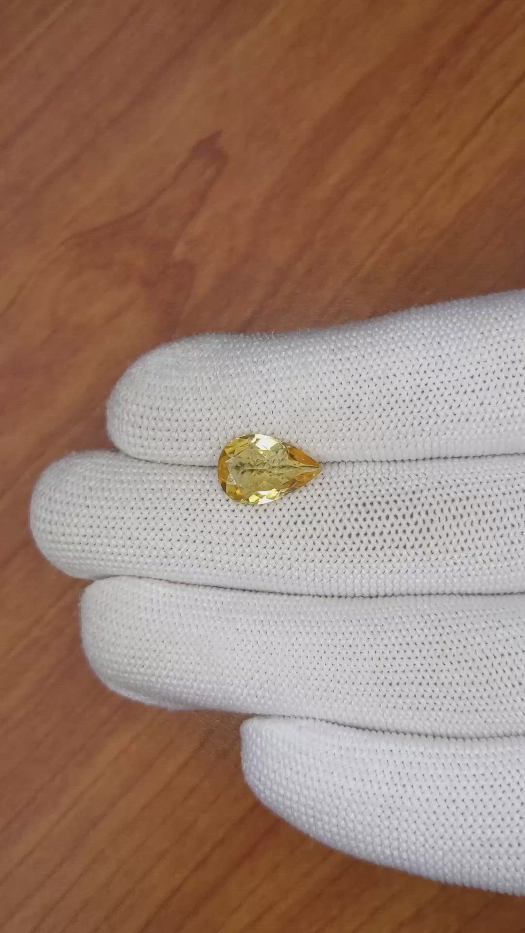2.60 Ct. Citrine from Ceylon (Sri Lanka) Size Video