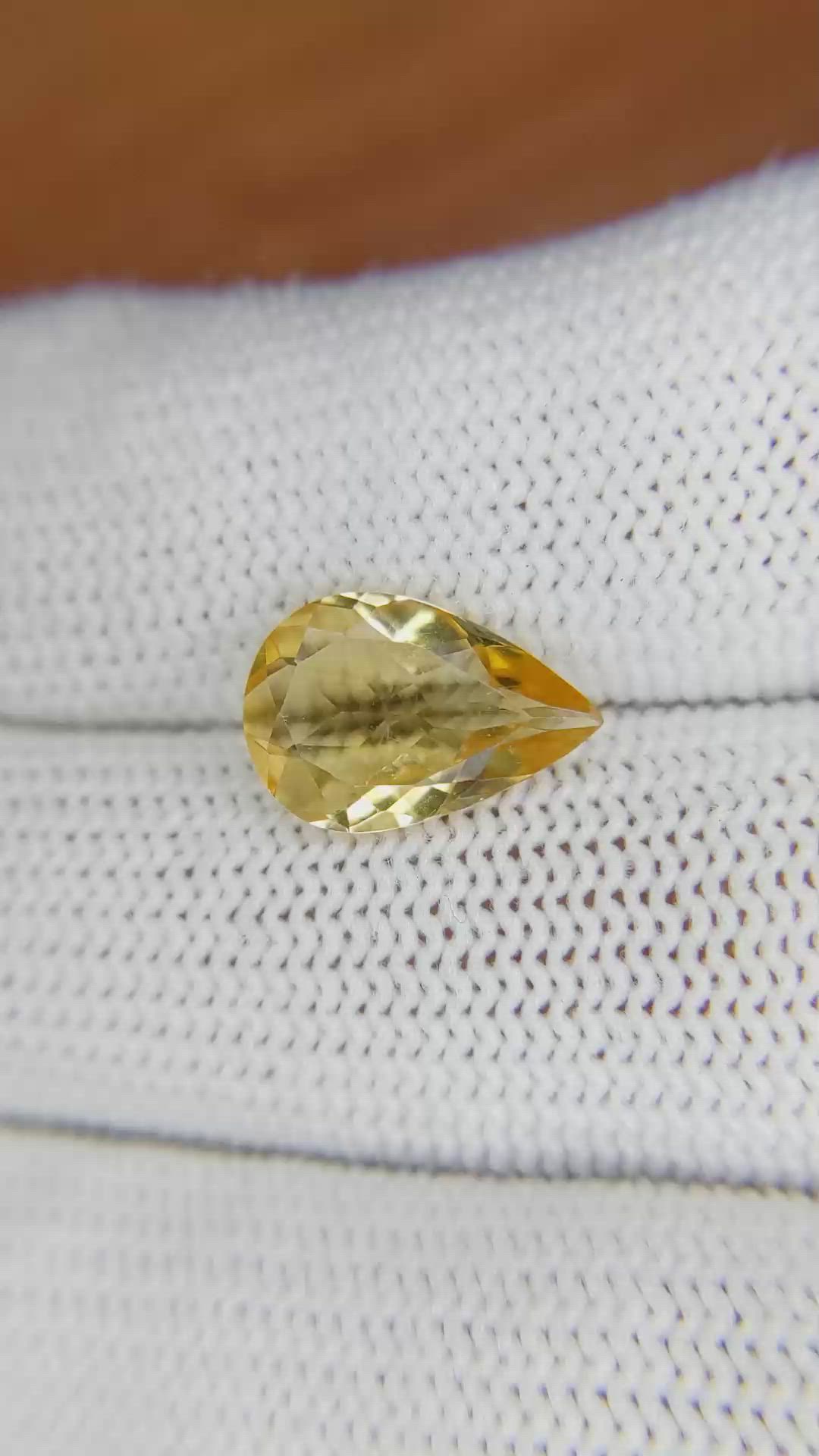 2.60 Ct. Citrine from Ceylon (Sri Lanka) Size Video