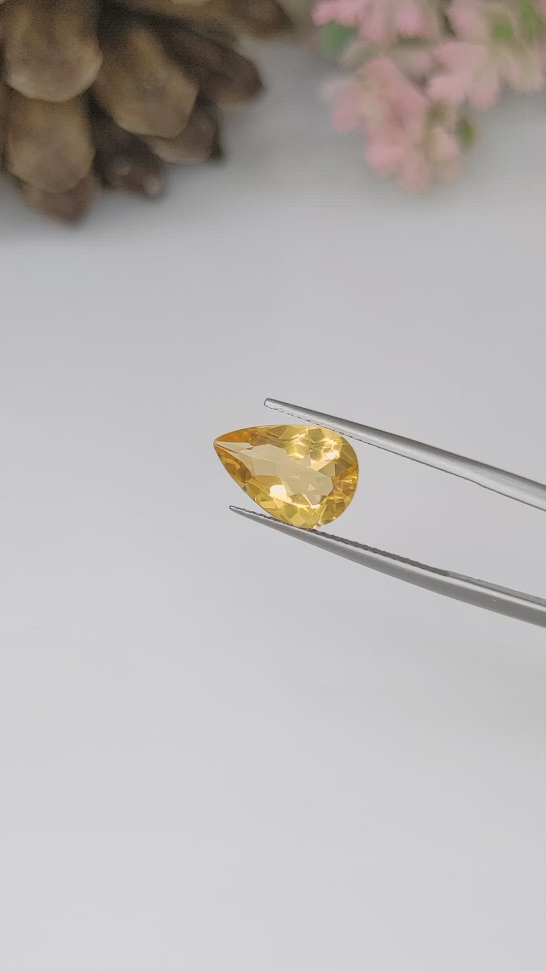 3.35 Ct. Citrine from Ceylon (Sri Lanka) Size Video