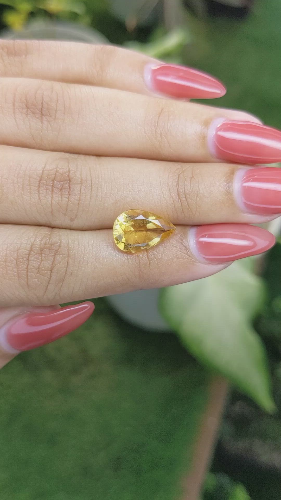 3.35 Ct. Citrine from Ceylon (Sri Lanka) Size Video
