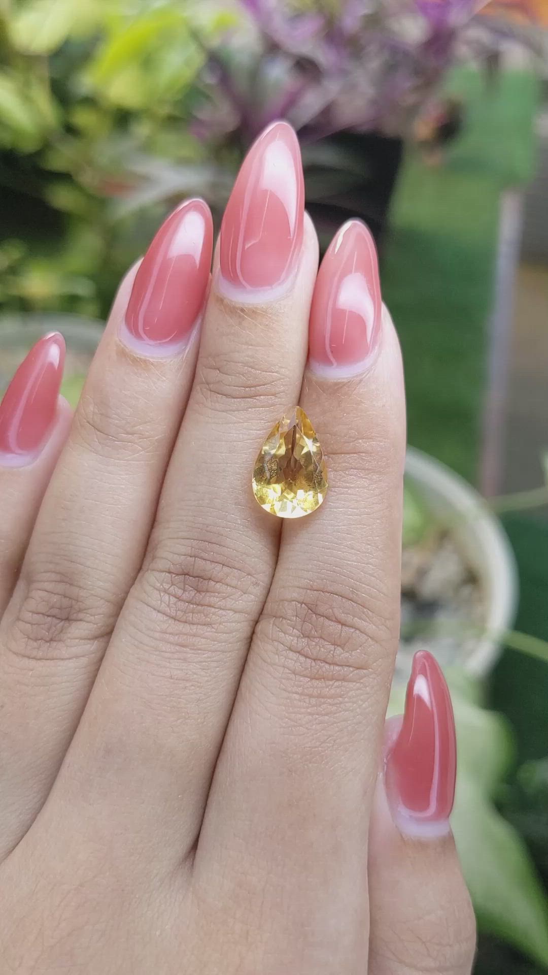 3.10 Ct. Citrine from Ceylon (Sri Lanka) Size Video