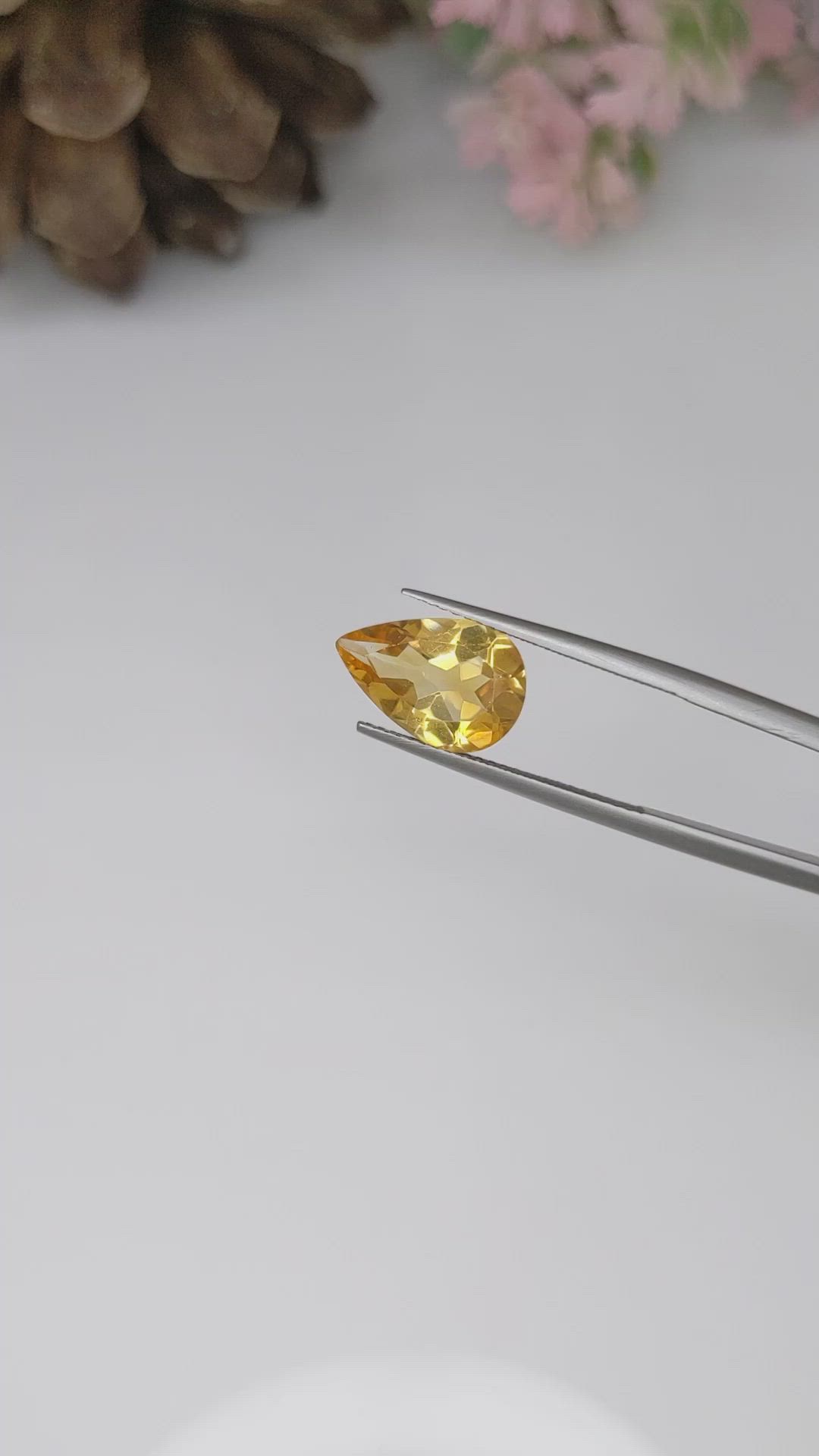3.10 Ct. Citrine from Ceylon (Sri Lanka) Size Video