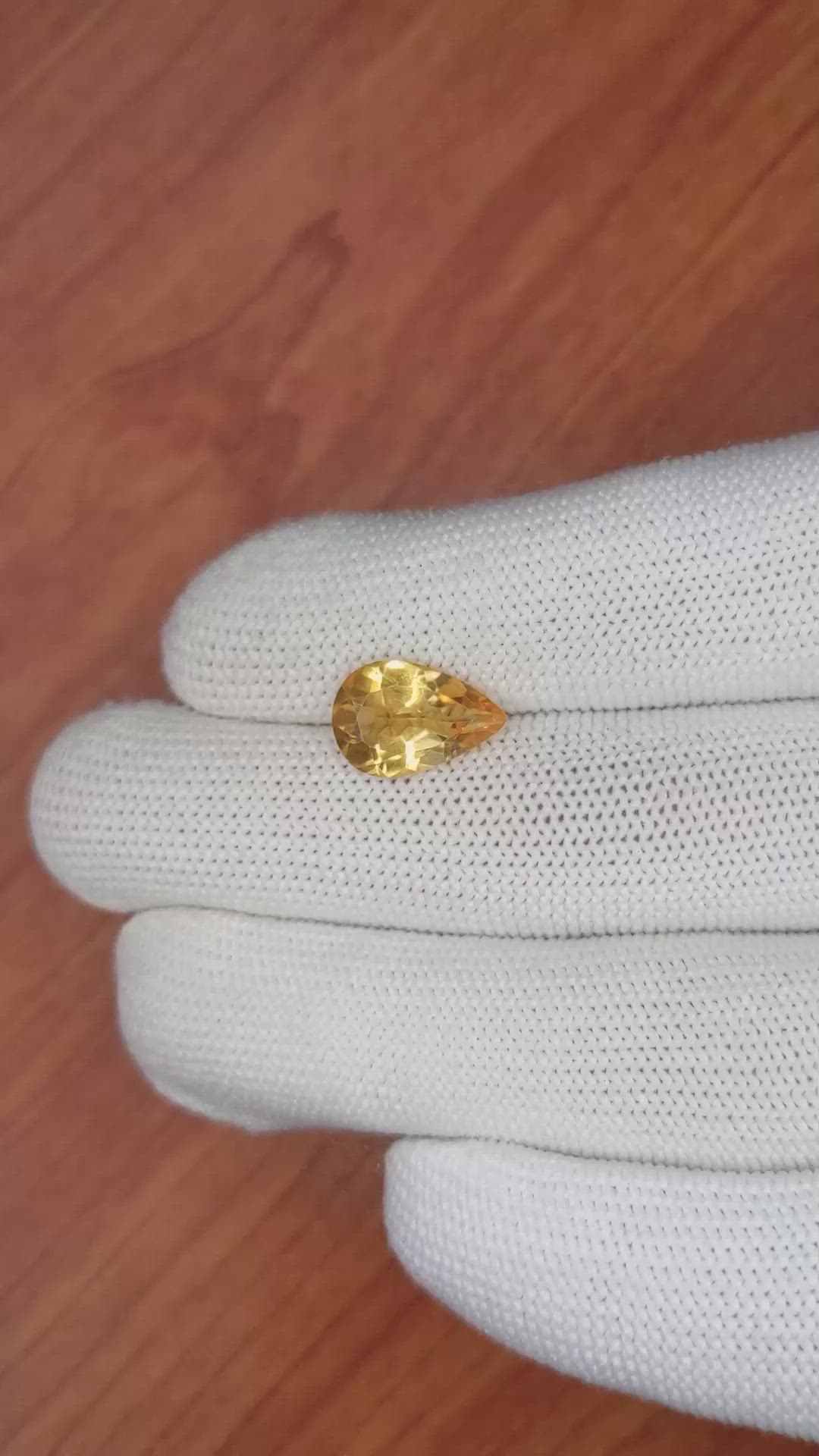 3.10 Ct. Citrine from Ceylon (Sri Lanka) Size Video