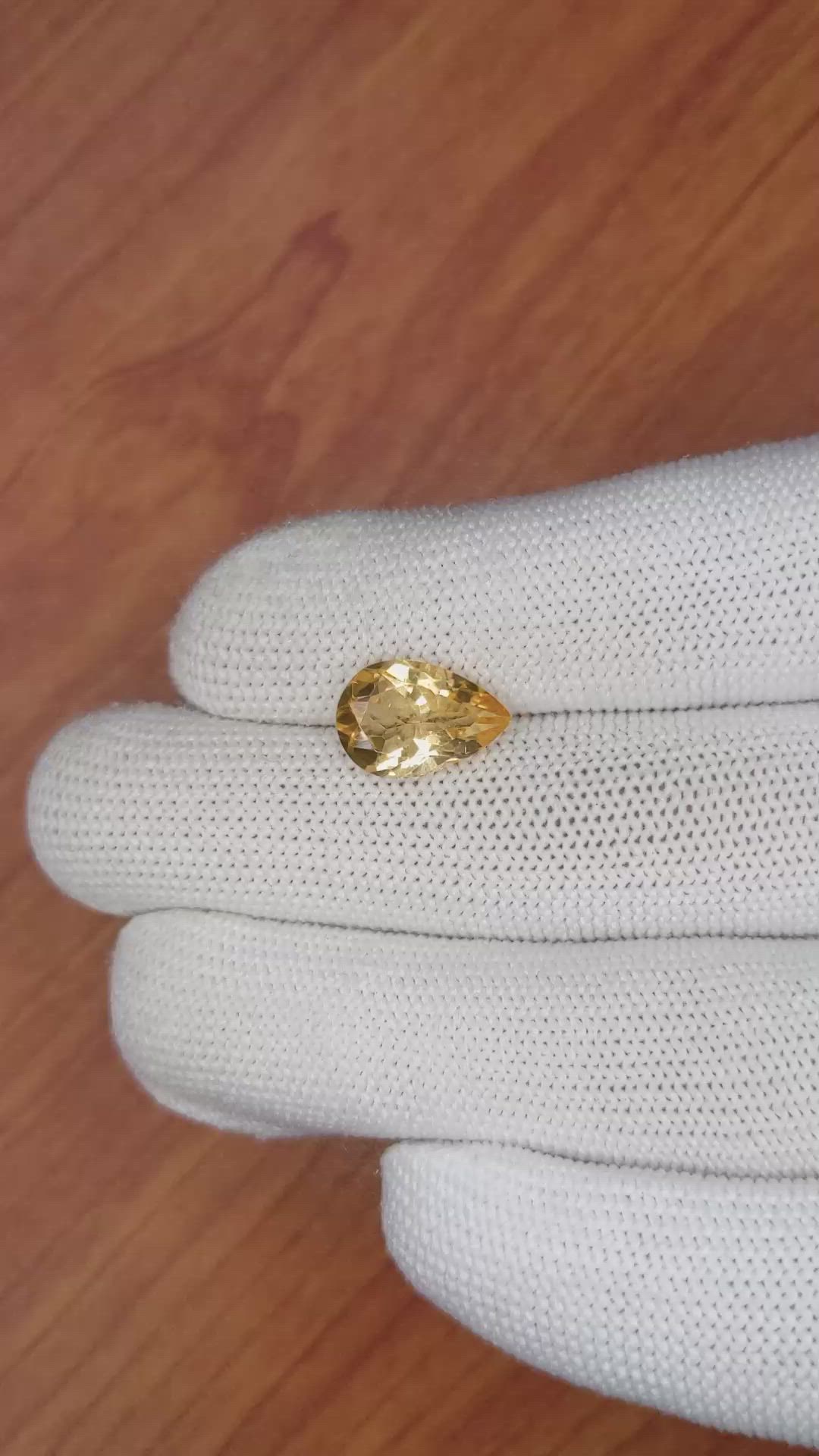 3.15 Ct. Citrine from Ceylon (Sri Lanka) Size Video