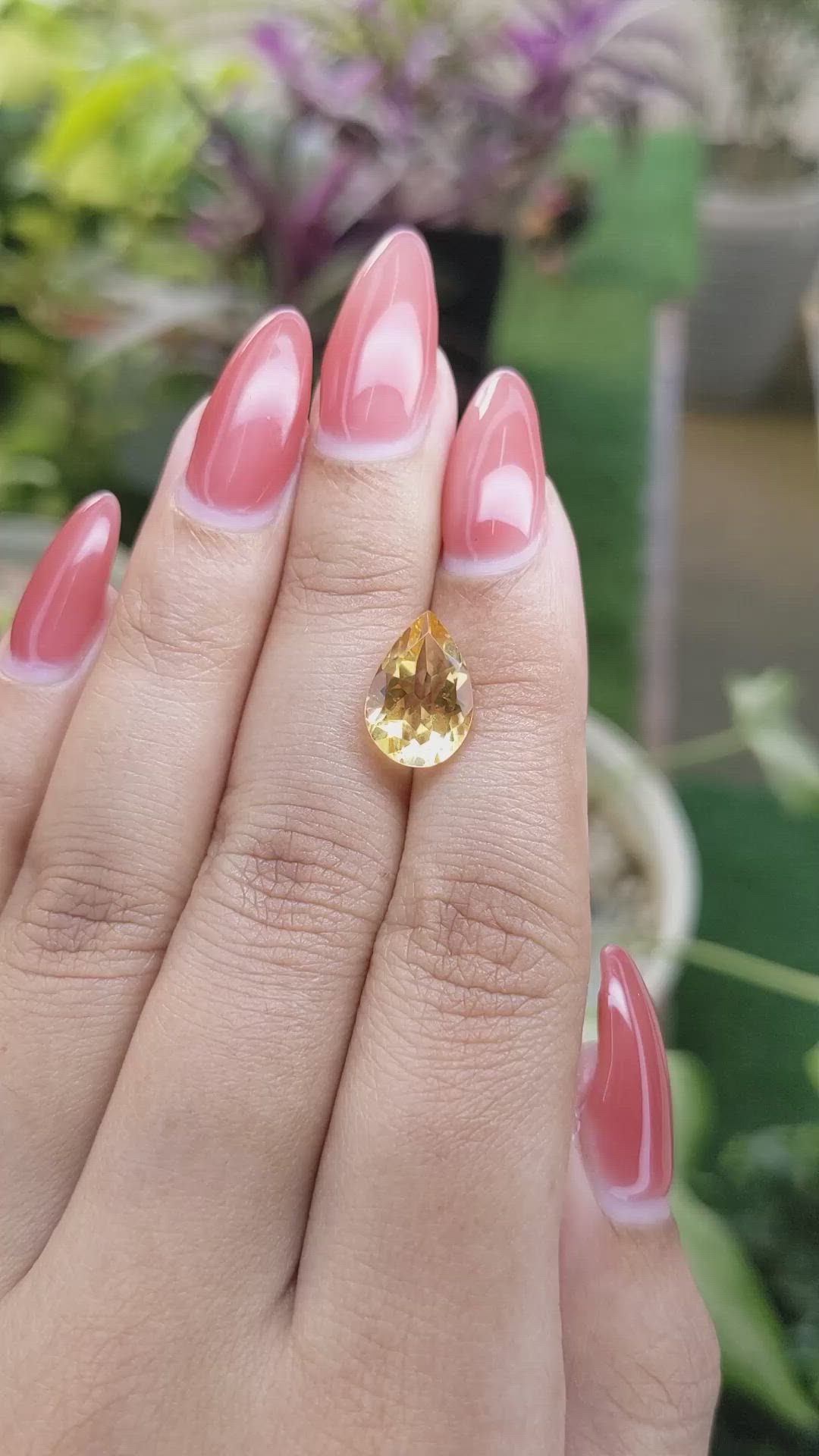 2.80 Ct. Citrine from Ceylon (Sri Lanka) Size Video