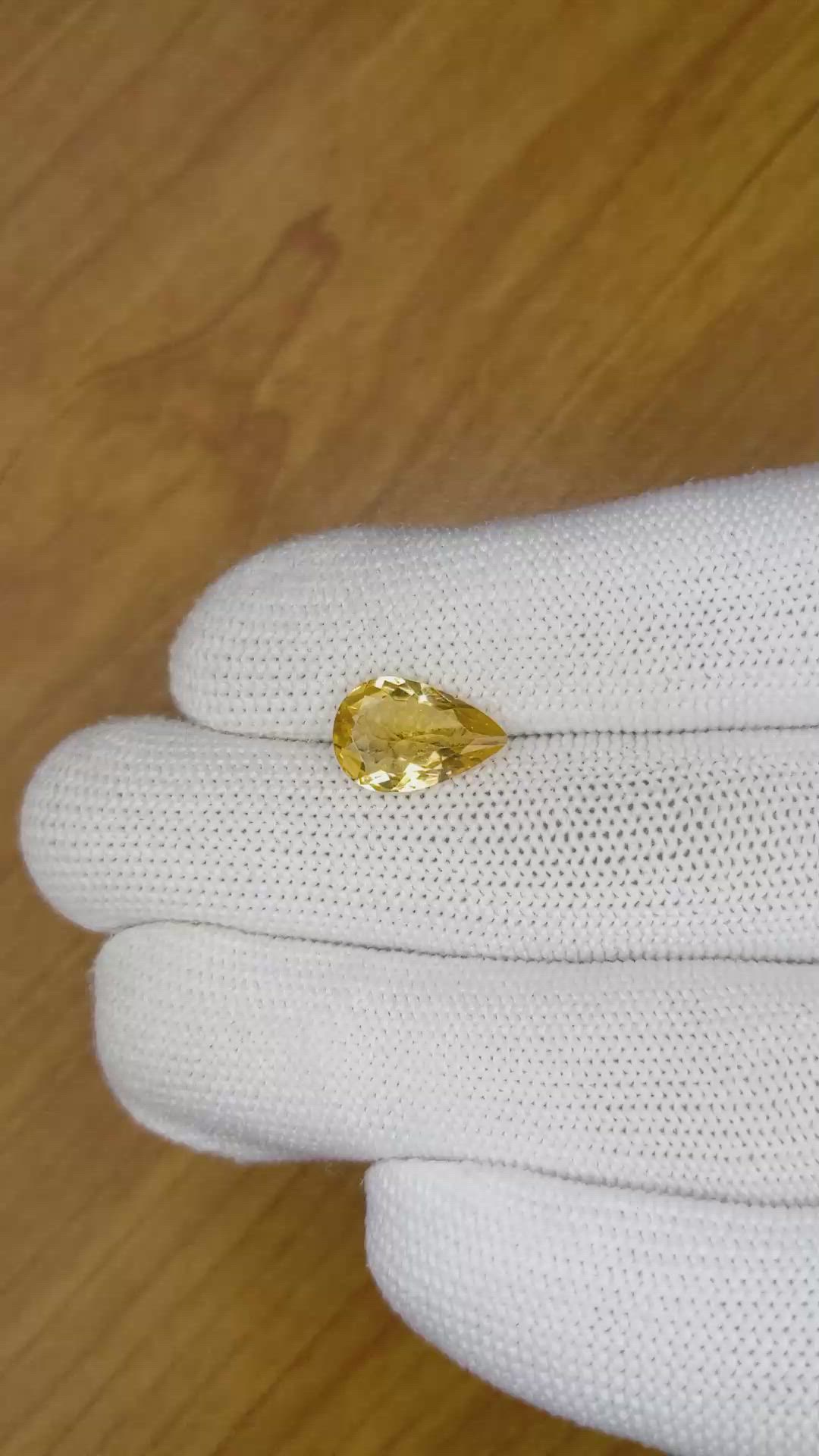 2.50 Ct. Citrine from Ceylon (Sri Lanka) Size Video
