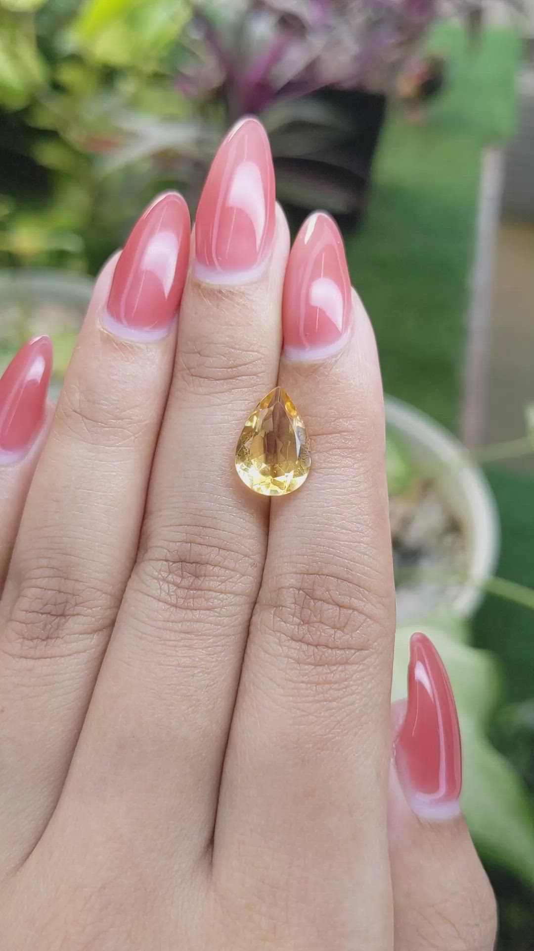 3.14 Ct. Citrine from Ceylon (Sri Lanka) Size Video