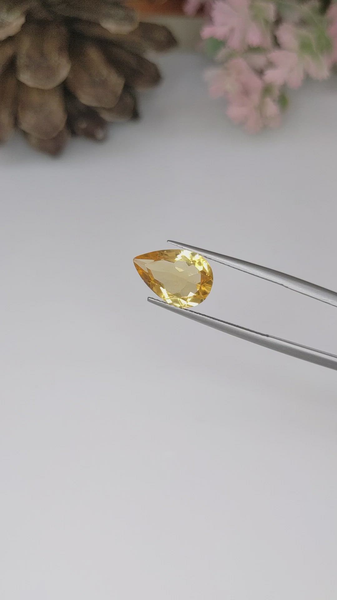 3.14 Ct. Citrine from Ceylon (Sri Lanka) Size Video