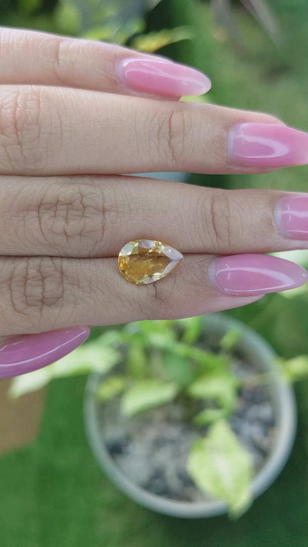 2.46 Ct. Citrine from Ceylon (Sri Lanka) Size Video