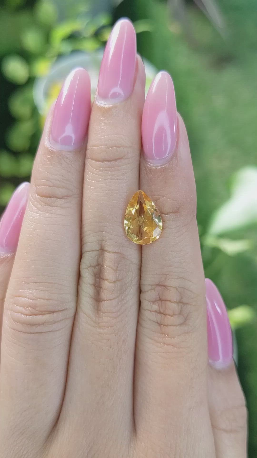 2.46 Ct. Citrine from Ceylon (Sri Lanka) Size Video