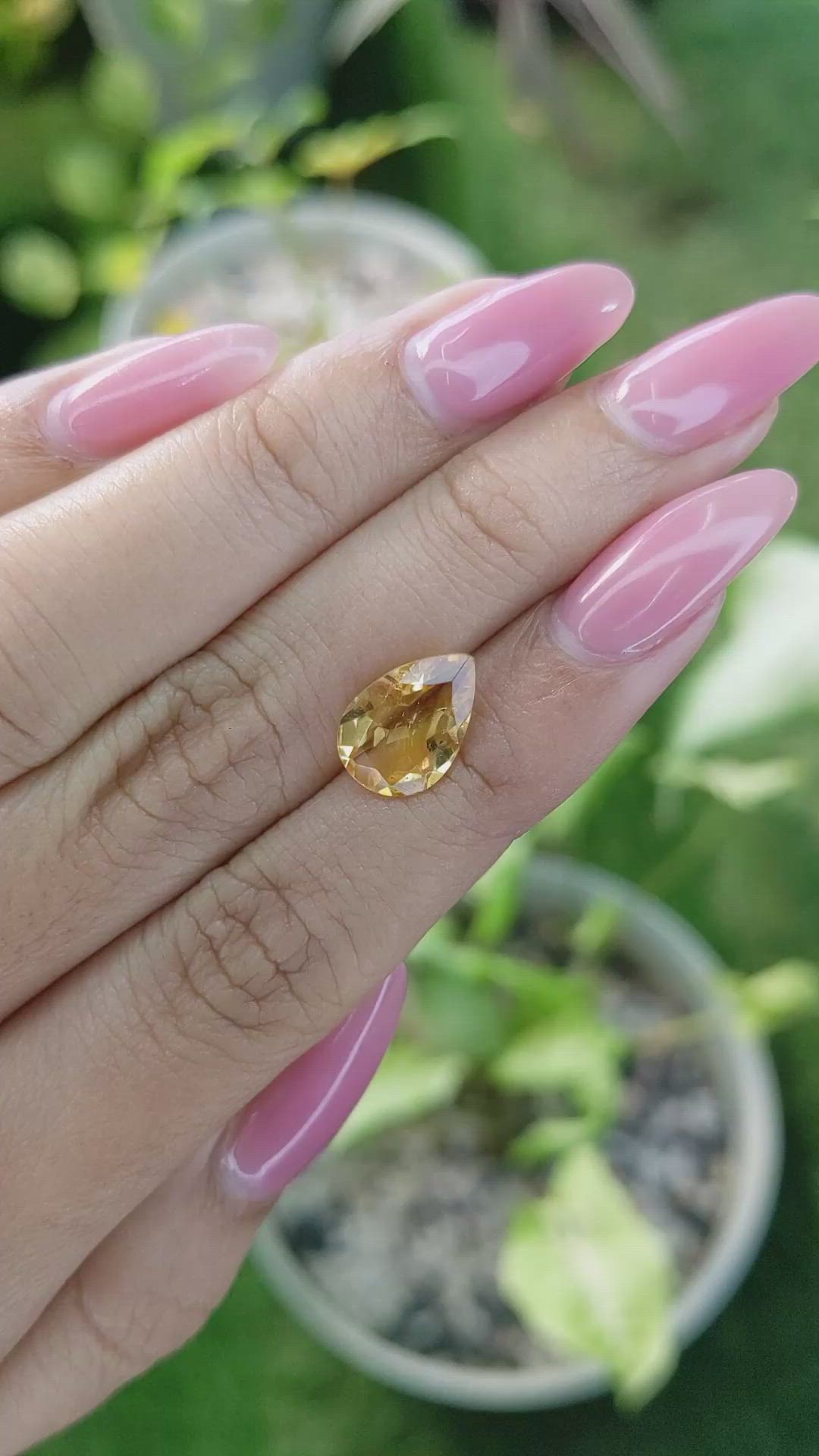 2.46 Ct. Citrine from Ceylon (Sri Lanka) Size Video
