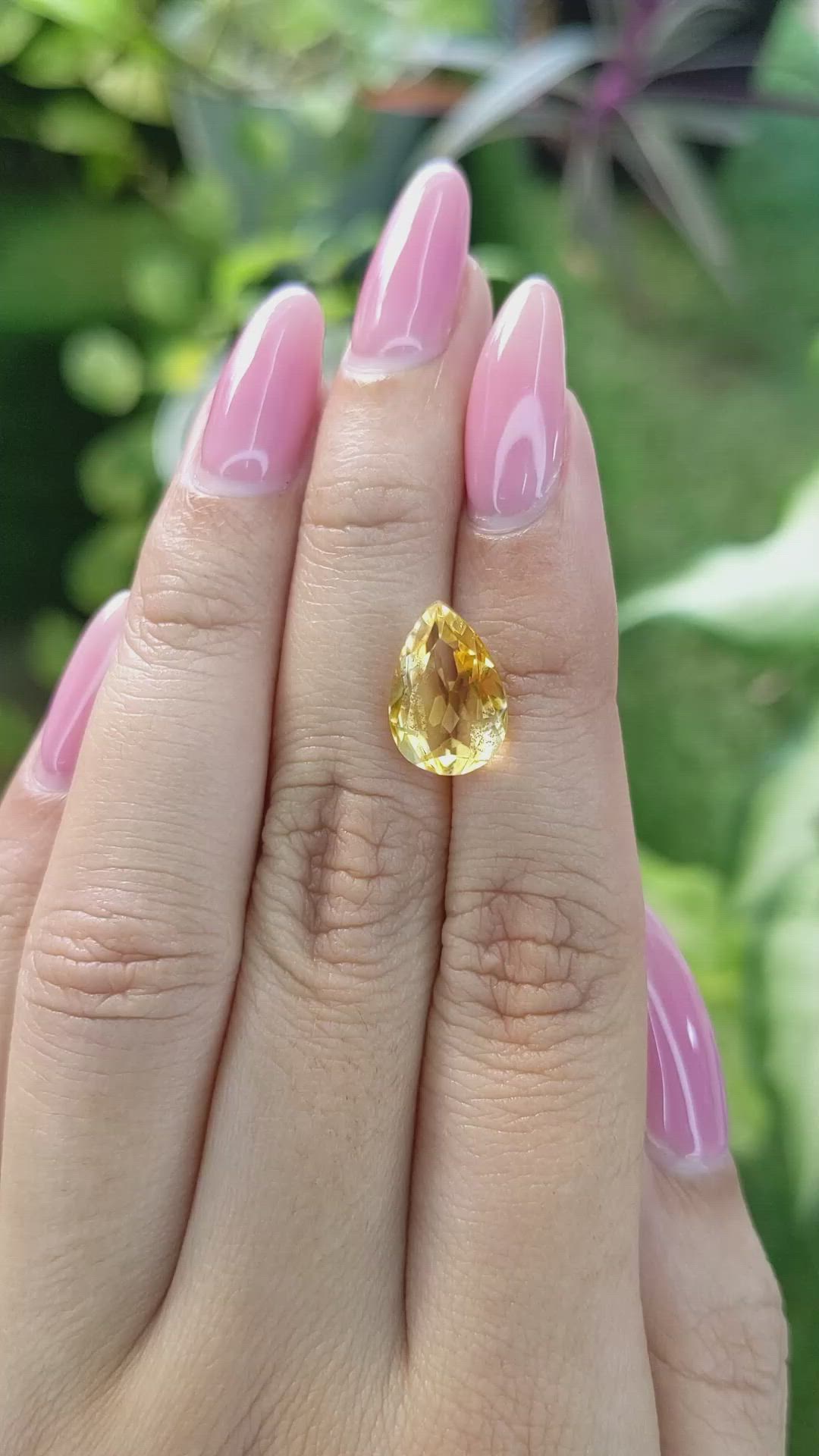 3.53 Ct. Citrine from Ceylon (Sri Lanka) Size Video