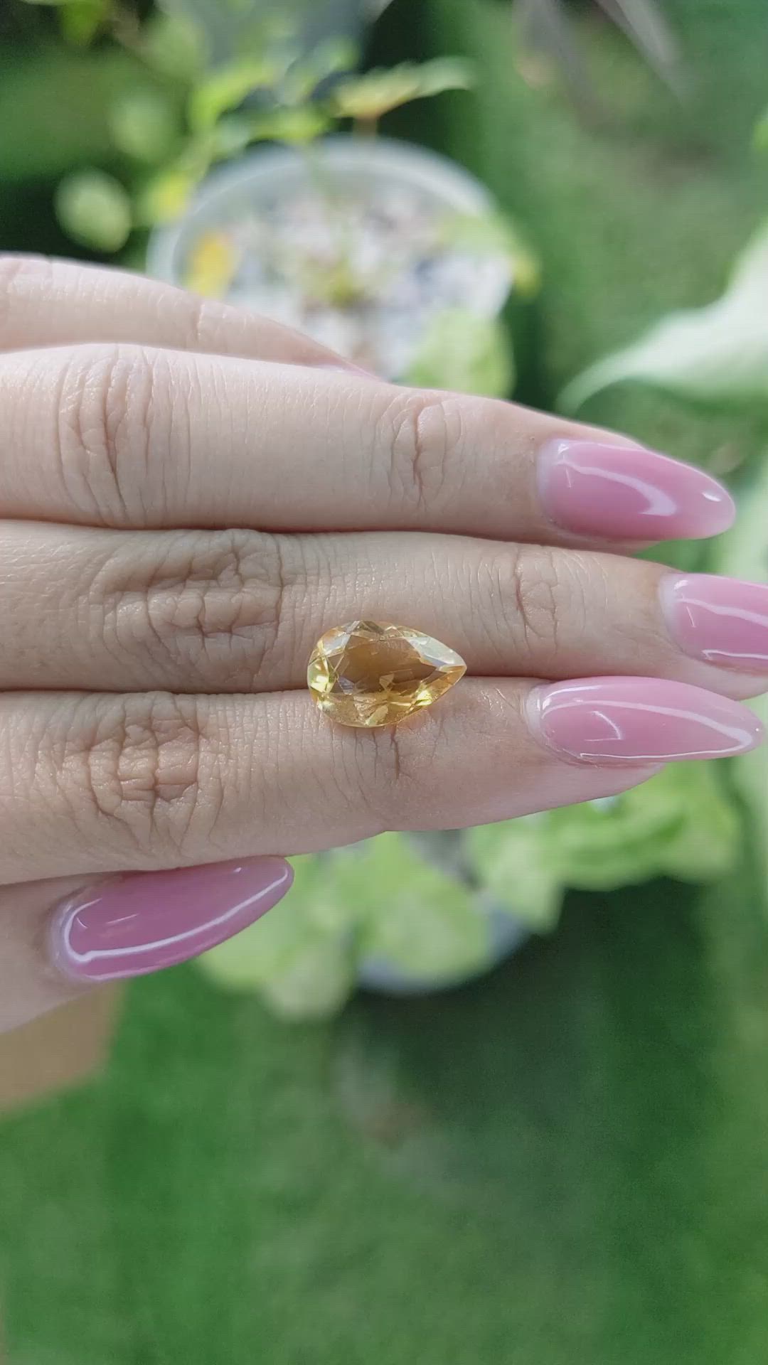 3.53 Ct. Citrine from Ceylon (Sri Lanka) Size Video