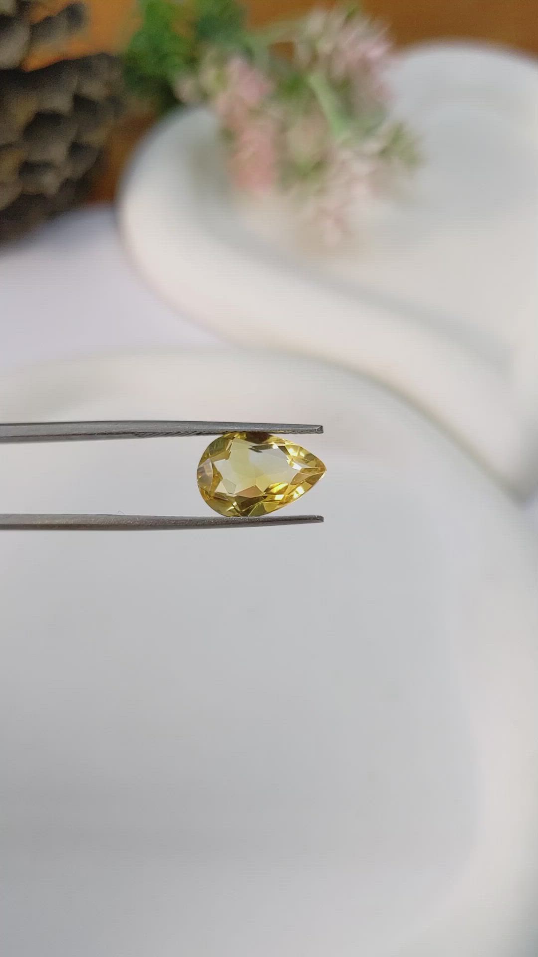 3.53 Ct. Citrine from Ceylon (Sri Lanka) Size Video