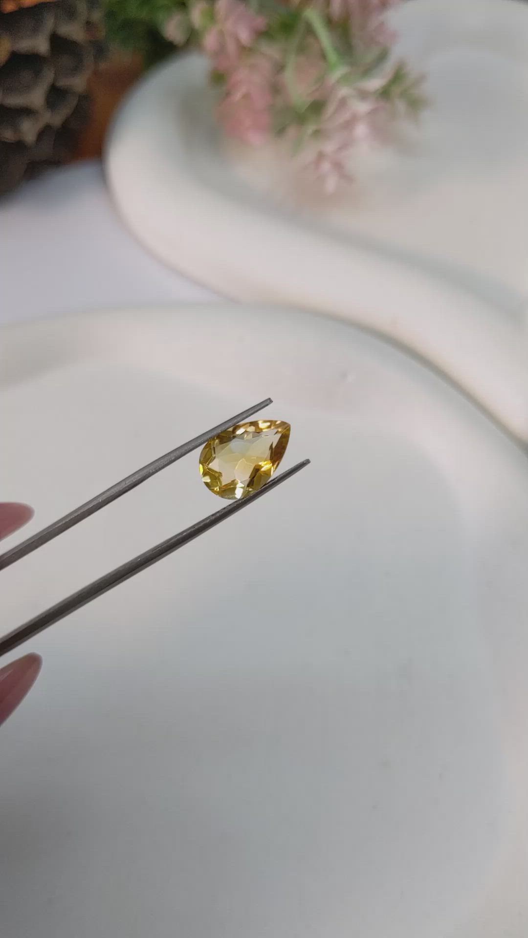 3.53 Ct. Citrine from Ceylon (Sri Lanka) Size Video