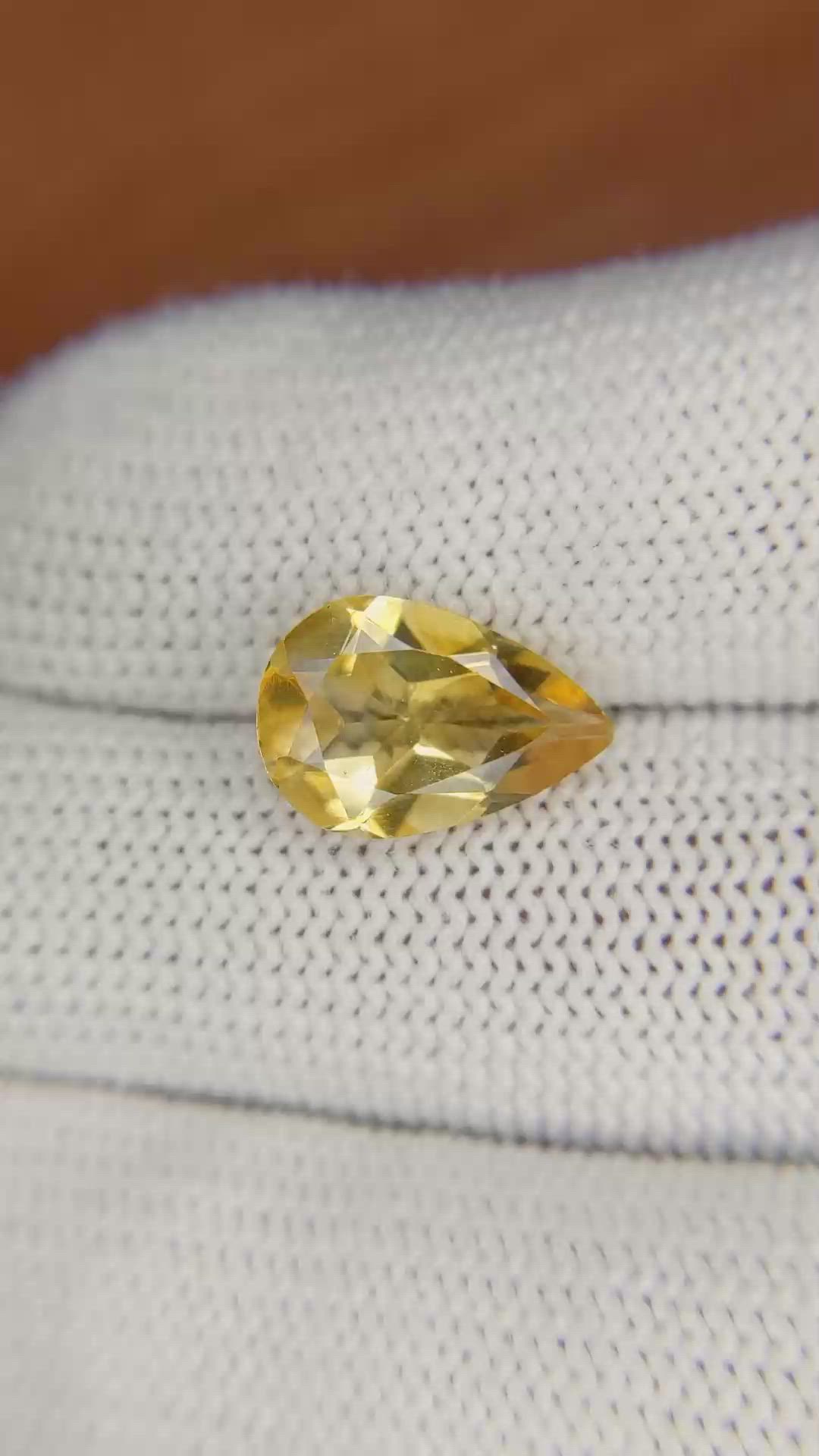 3.10 Ct. Citrine from Ceylon (Sri Lanka) Size Video