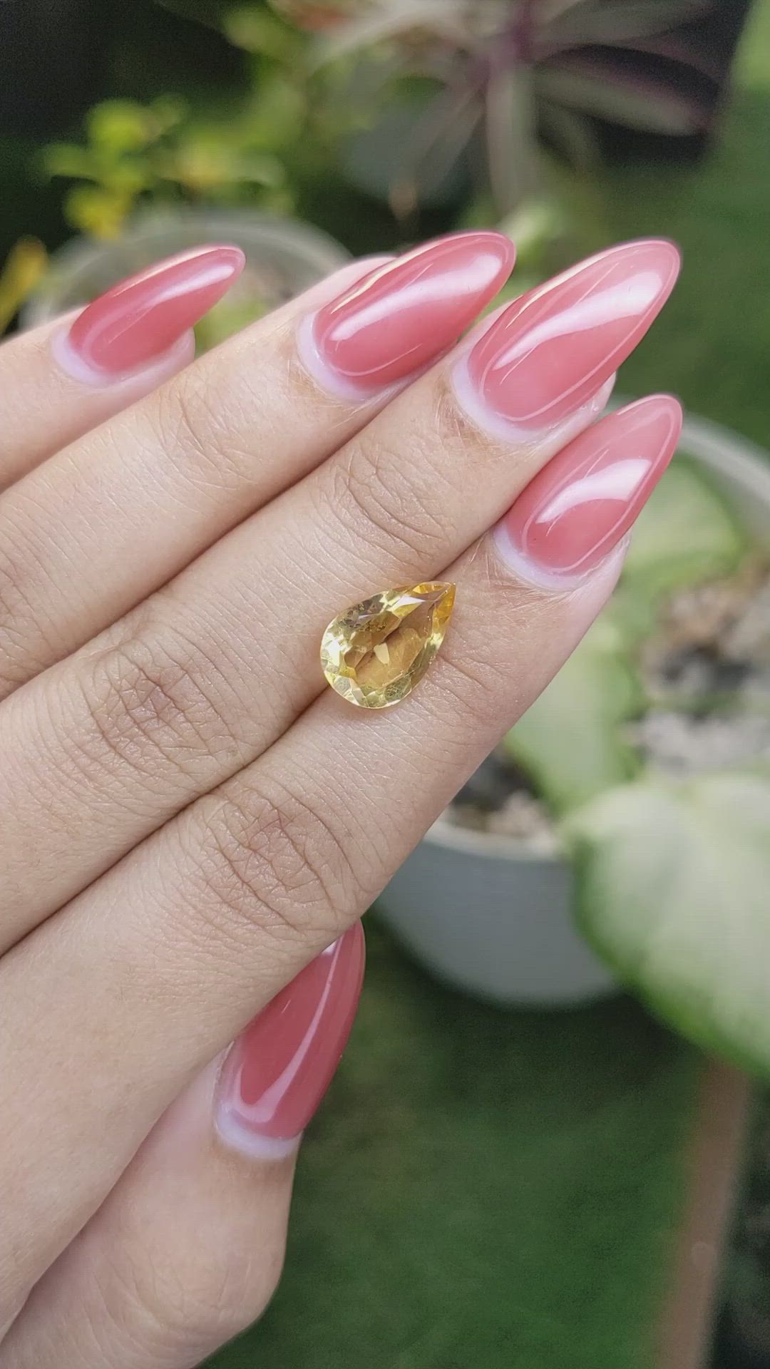 2.89 Ct. Citrine from Ceylon (Sri Lanka) Size Video