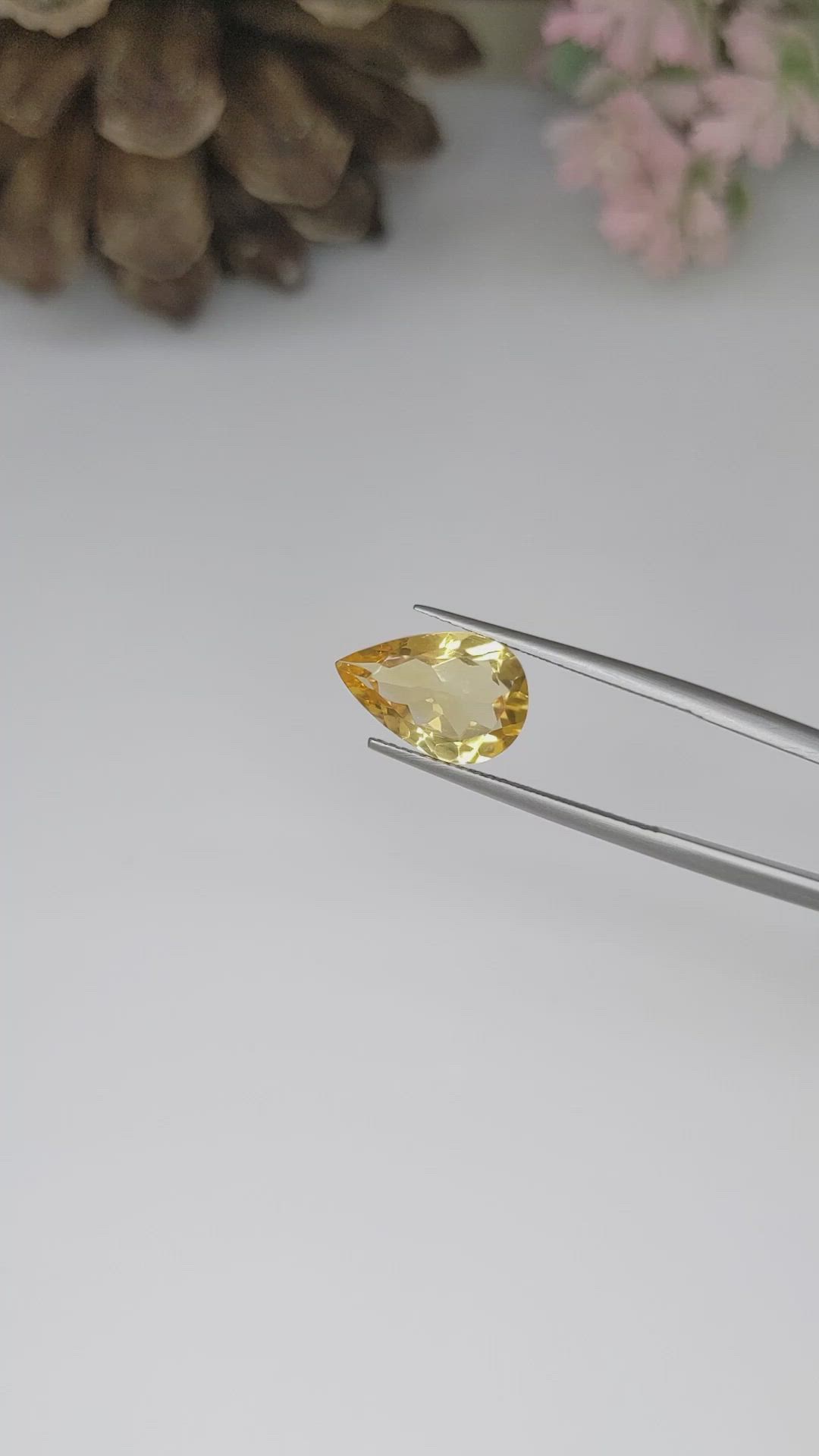 2.89 Ct. Citrine from Ceylon (Sri Lanka) Size Video