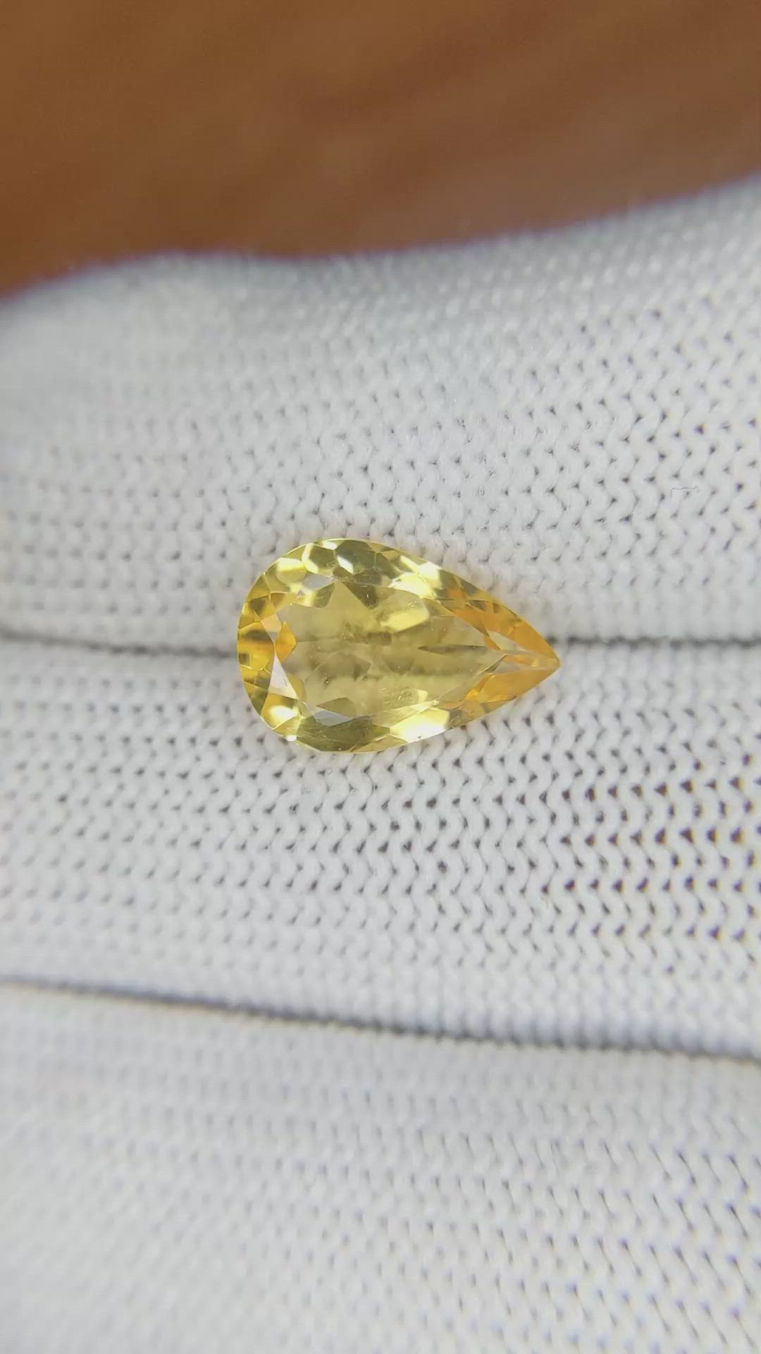 2.89 Ct. Citrine from Ceylon (Sri Lanka) Size Video