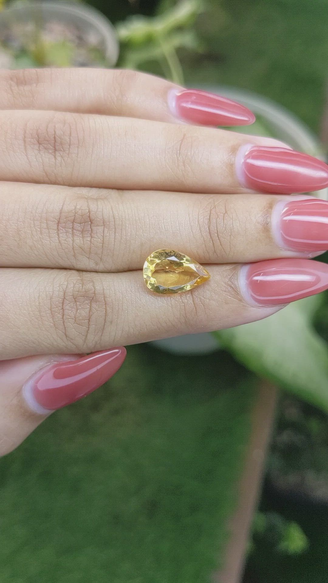 2.89 Ct. Citrine from Ceylon (Sri Lanka) Size Video