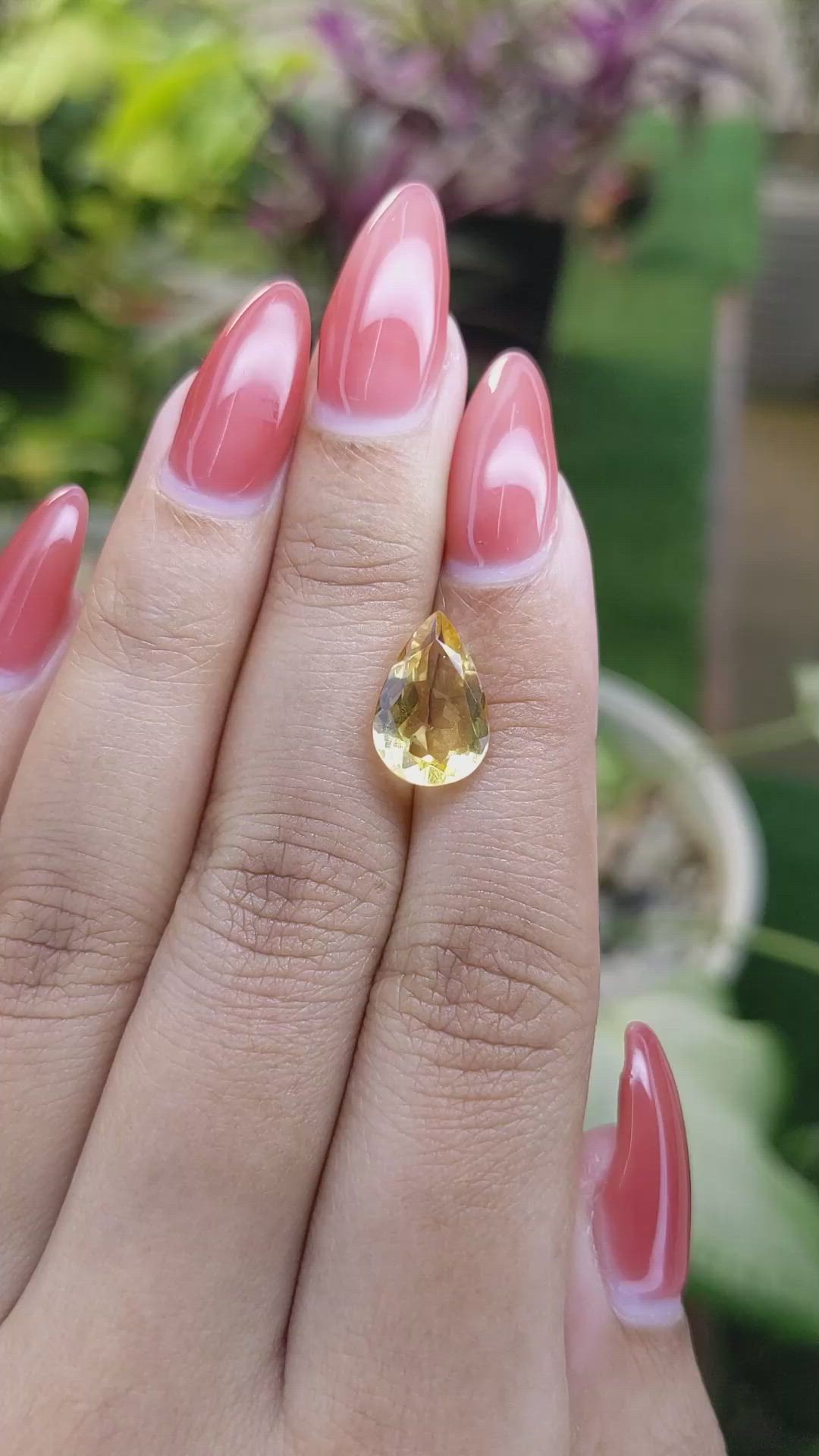 2.89 Ct. Citrine from Ceylon (Sri Lanka) Size Video