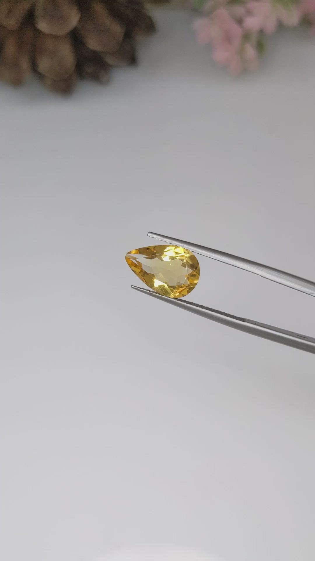 2.82 Ct. Citrine from Ceylon (Sri Lanka) Size Video