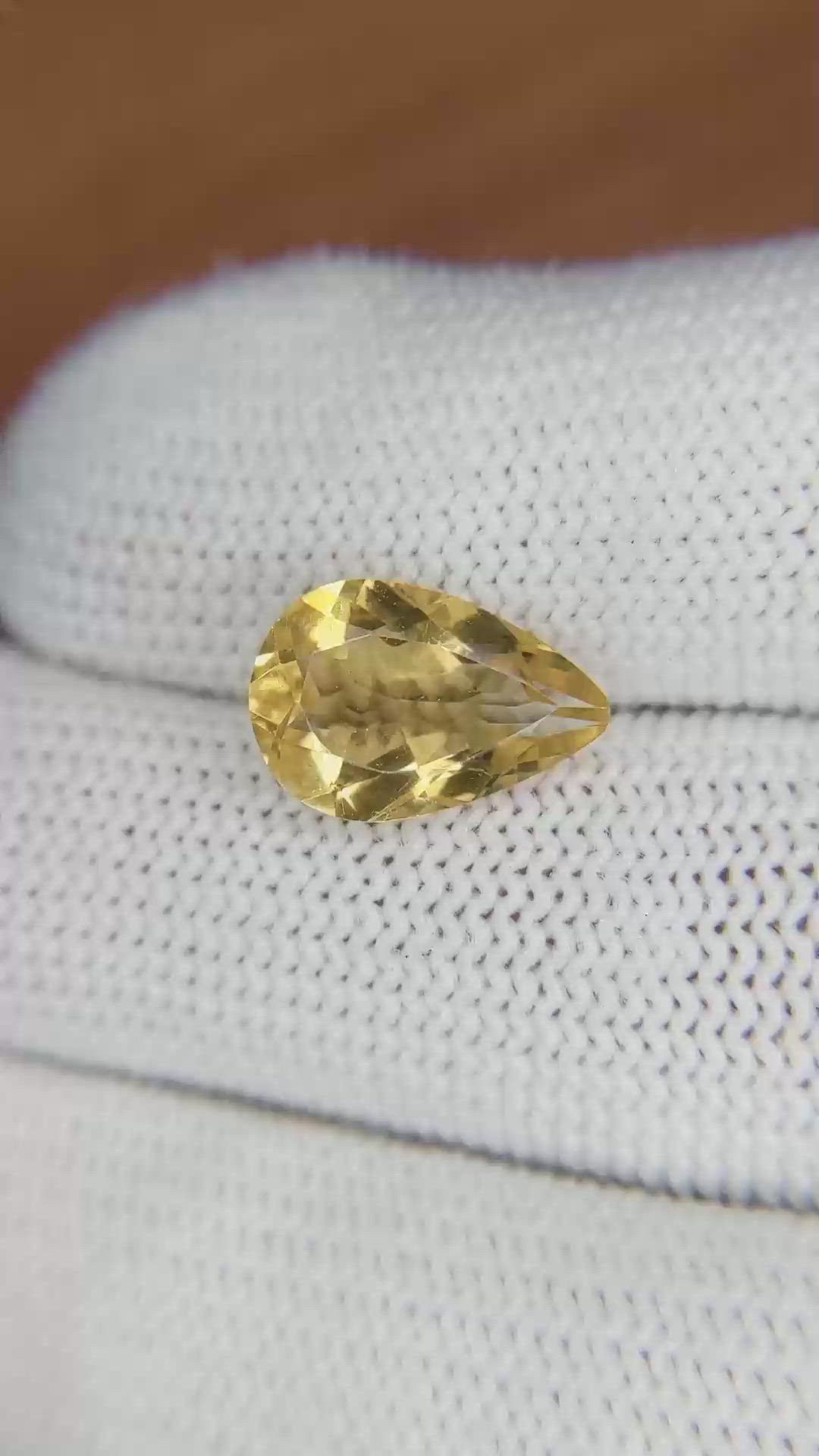 2.82 Ct. Citrine from Ceylon (Sri Lanka) Size Video