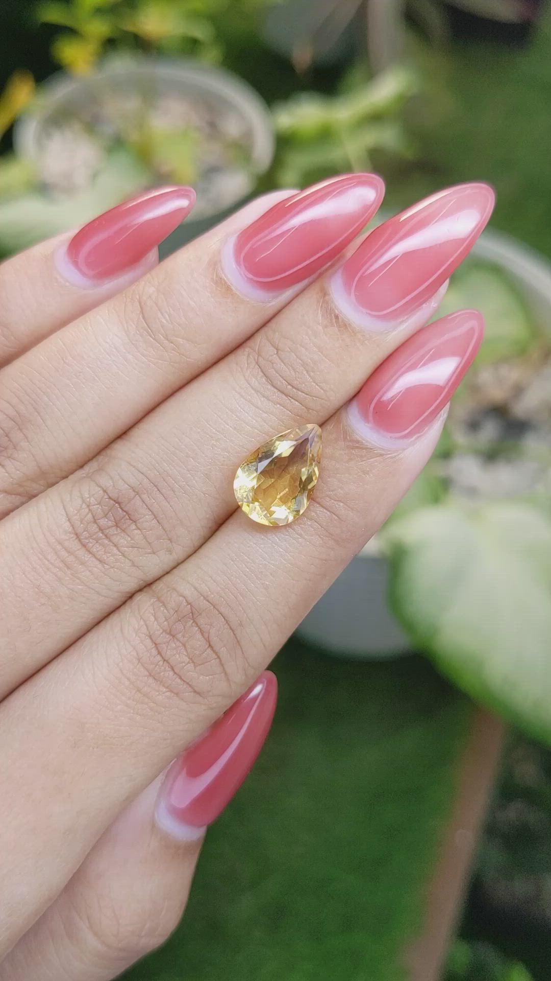 2.82 Ct. Citrine from Ceylon (Sri Lanka) Size Video