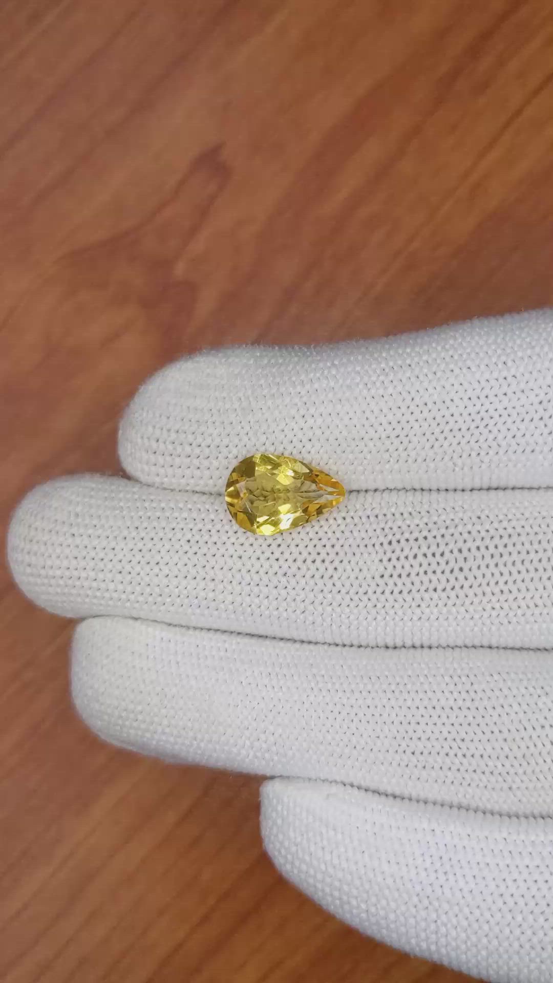 2.82 Ct. Citrine from Ceylon (Sri Lanka) Size Video