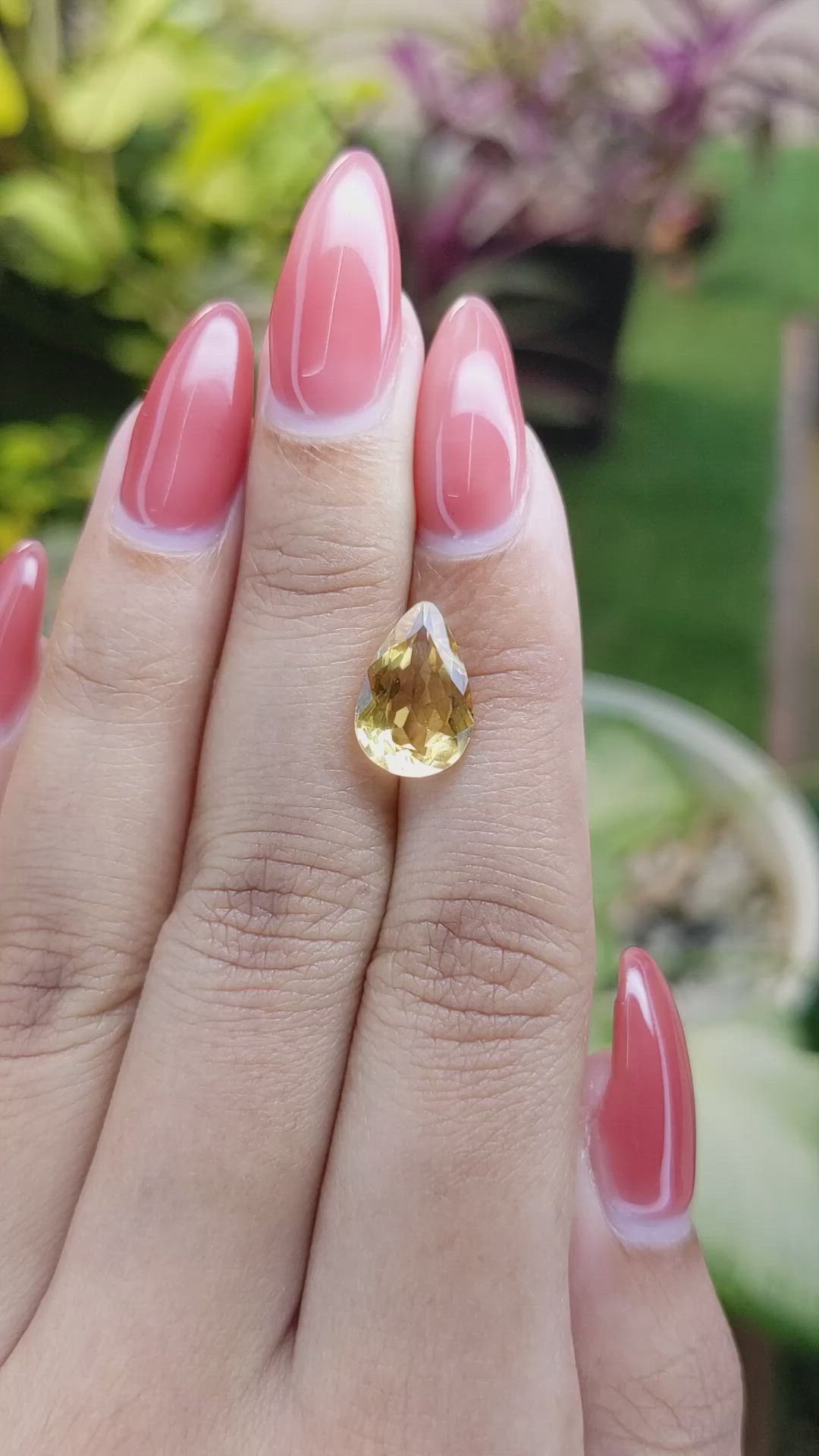 2.82 Ct. Citrine from Ceylon (Sri Lanka) Size Video