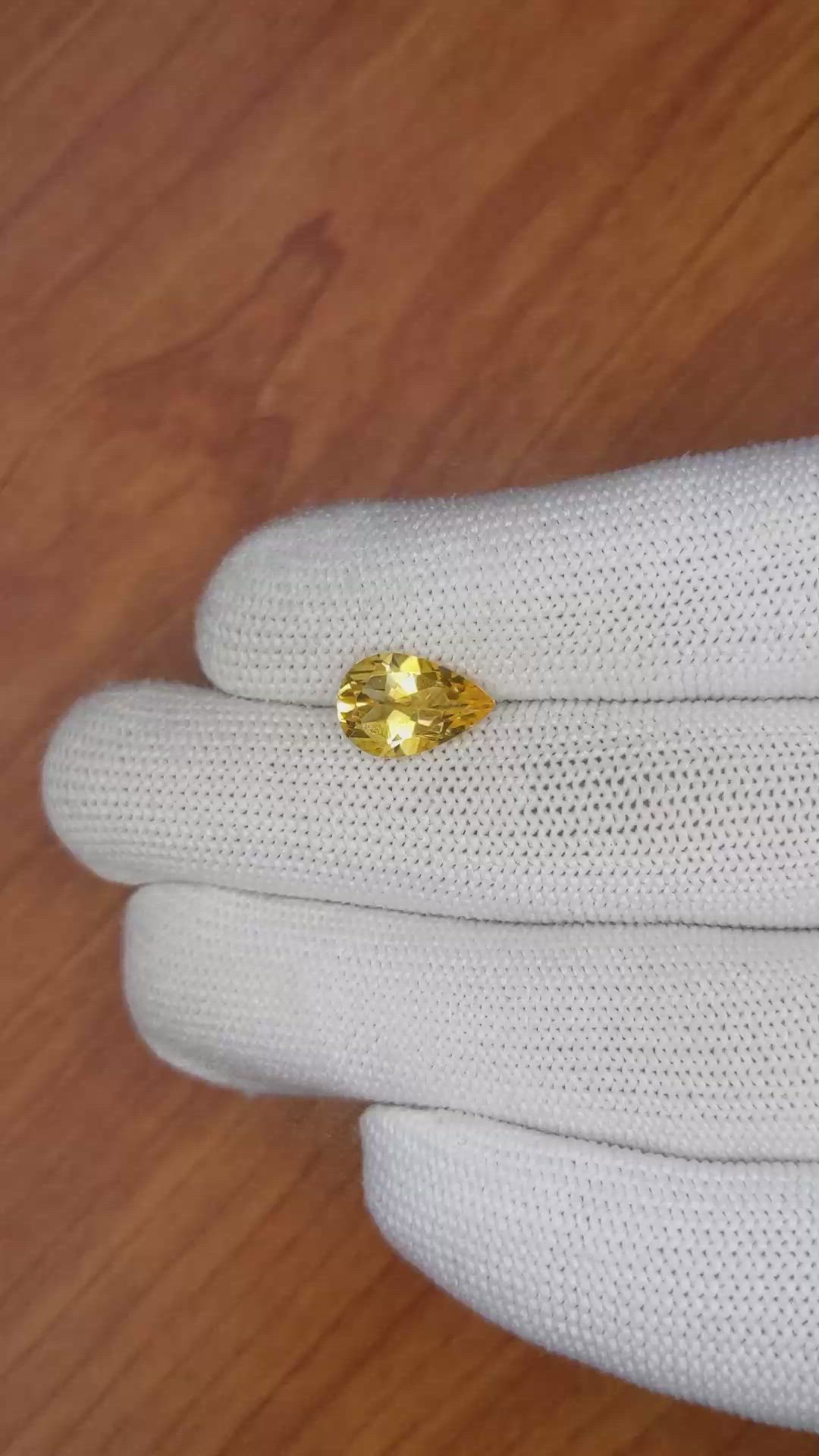 2.88 Ct. Citrine from Brazil Size Video