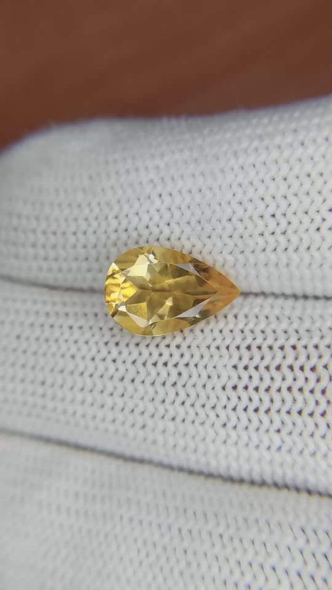 2.88 Ct. Citrine from Brazil Size Video