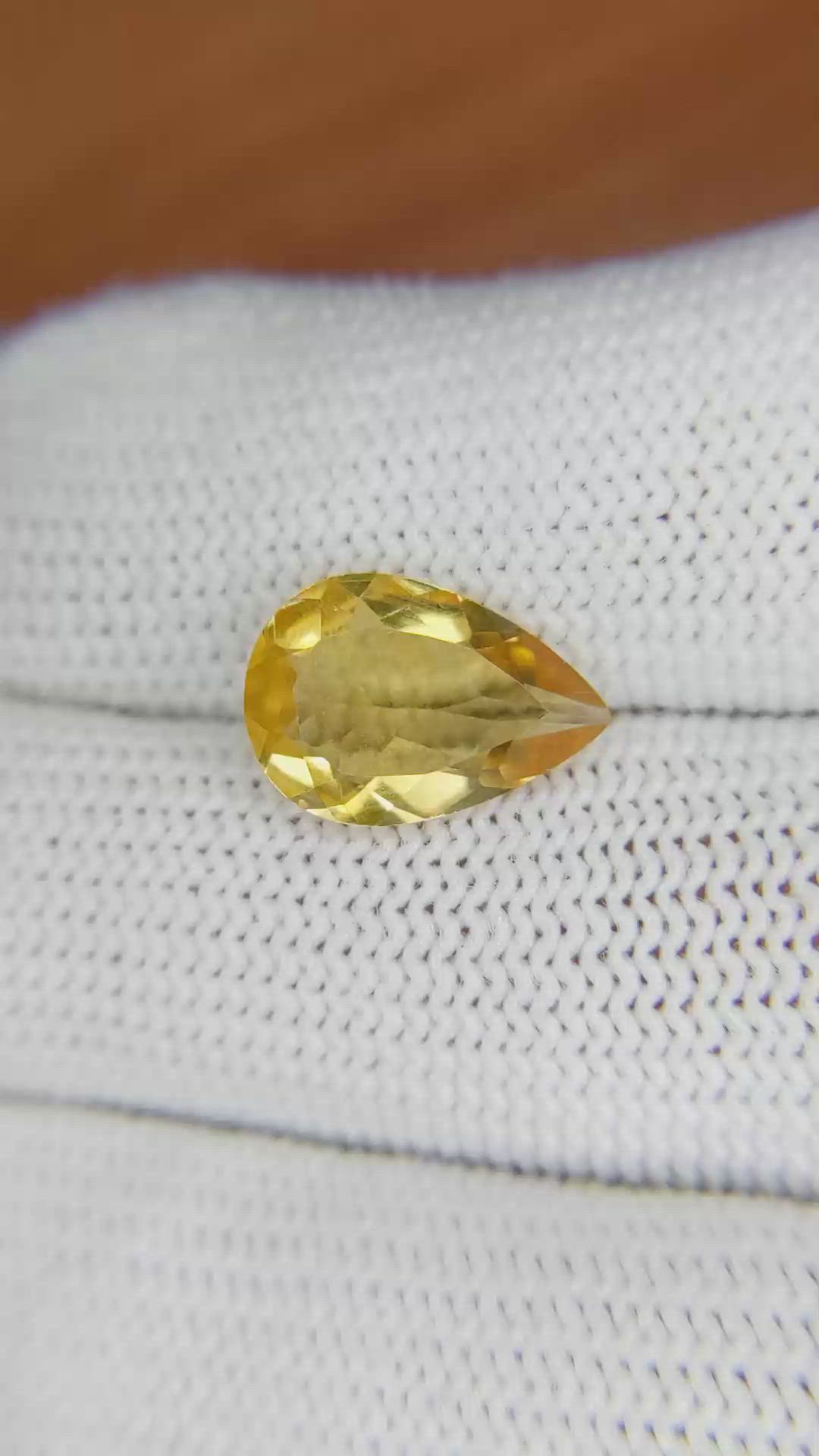 3.15 Ct. Citrine from Brazil Size Video